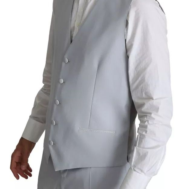 Dolce & Gabbana Light Blue SICILIA Wool 3 Piece Suit