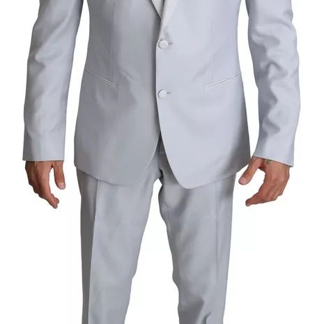Dolce & Gabbana Light Blue SICILIA Wool 3 Piece Suit