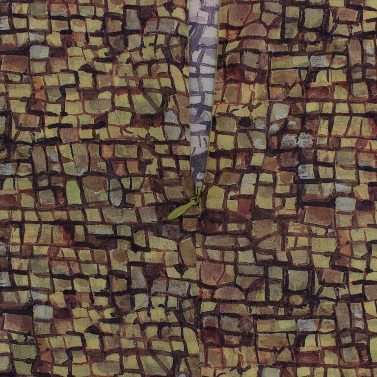 Dolce & Gabbana Multicolor Mosaic Print Silk Blouse T-shirt