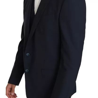 Dolce & Gabbana Blue Wool MARTINI Blazer Vest 2 Piece