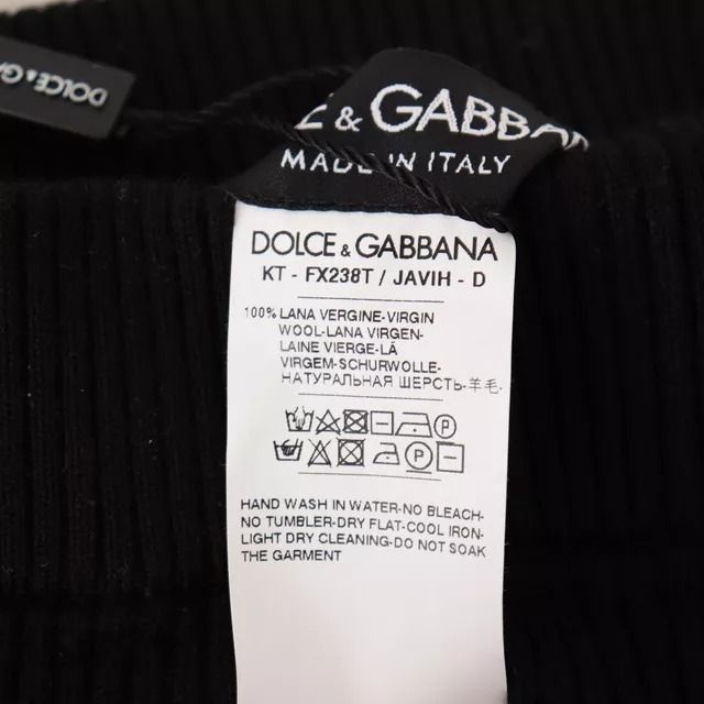 Dolce & Gabbana Black High Waist Stretch Pants Tights
