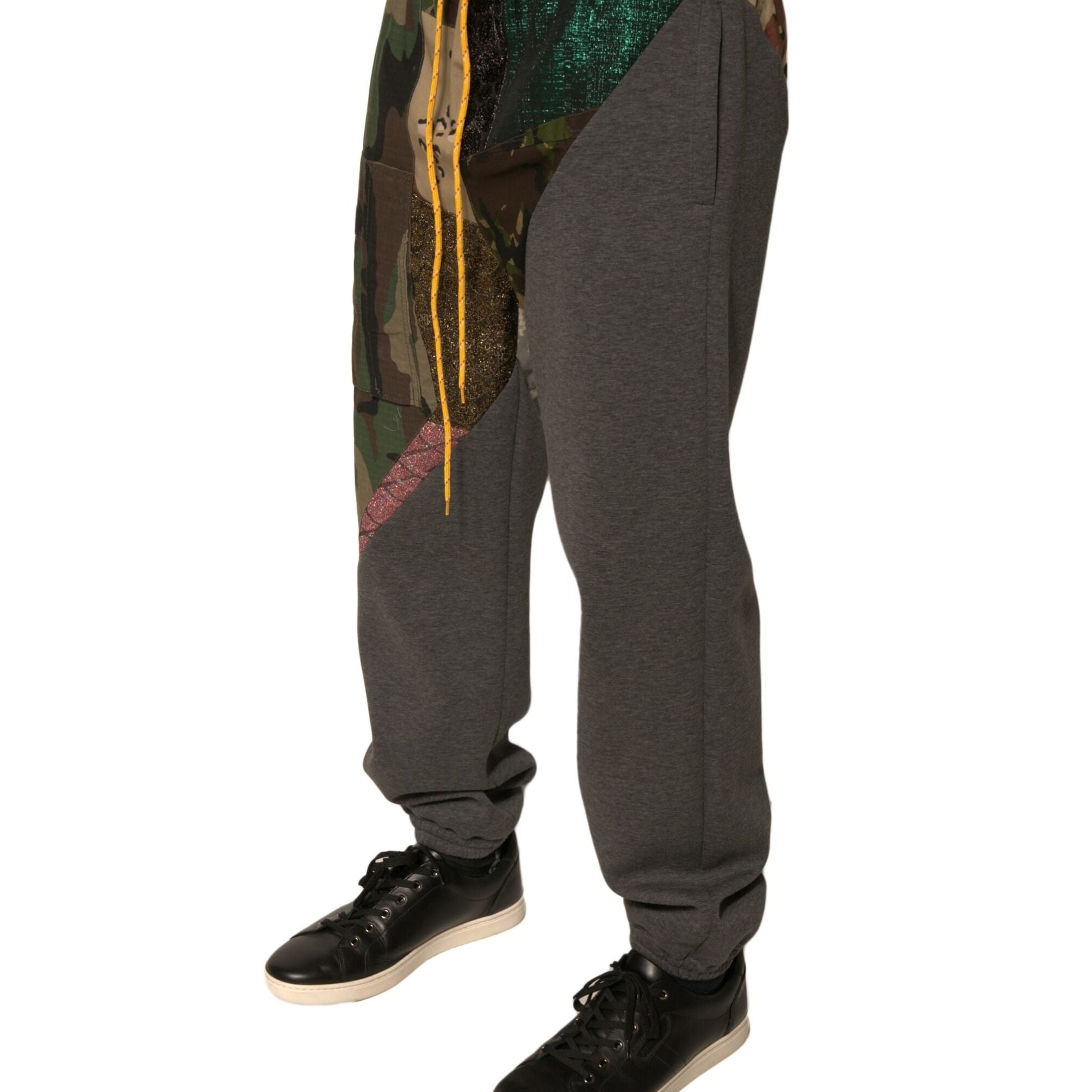 Dolce & Gabbana Multicolor Patchwork Cotton Jogger Sweatpants Pants