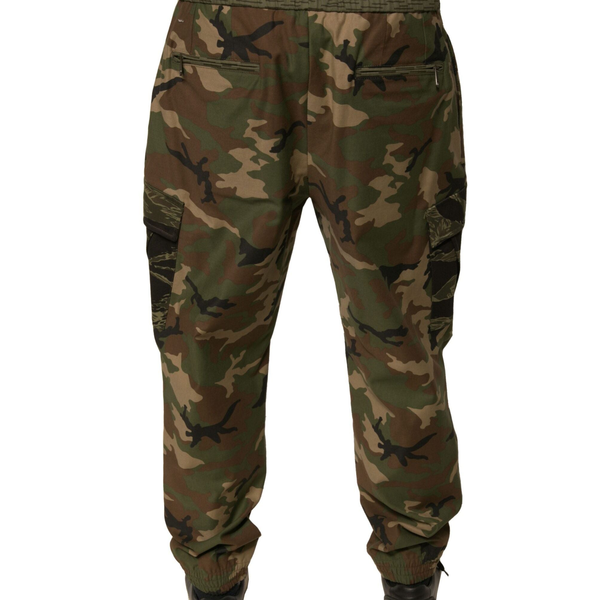 Dolce & Gabbana Multicolor Camouflage Cargo Sweatpants Pants