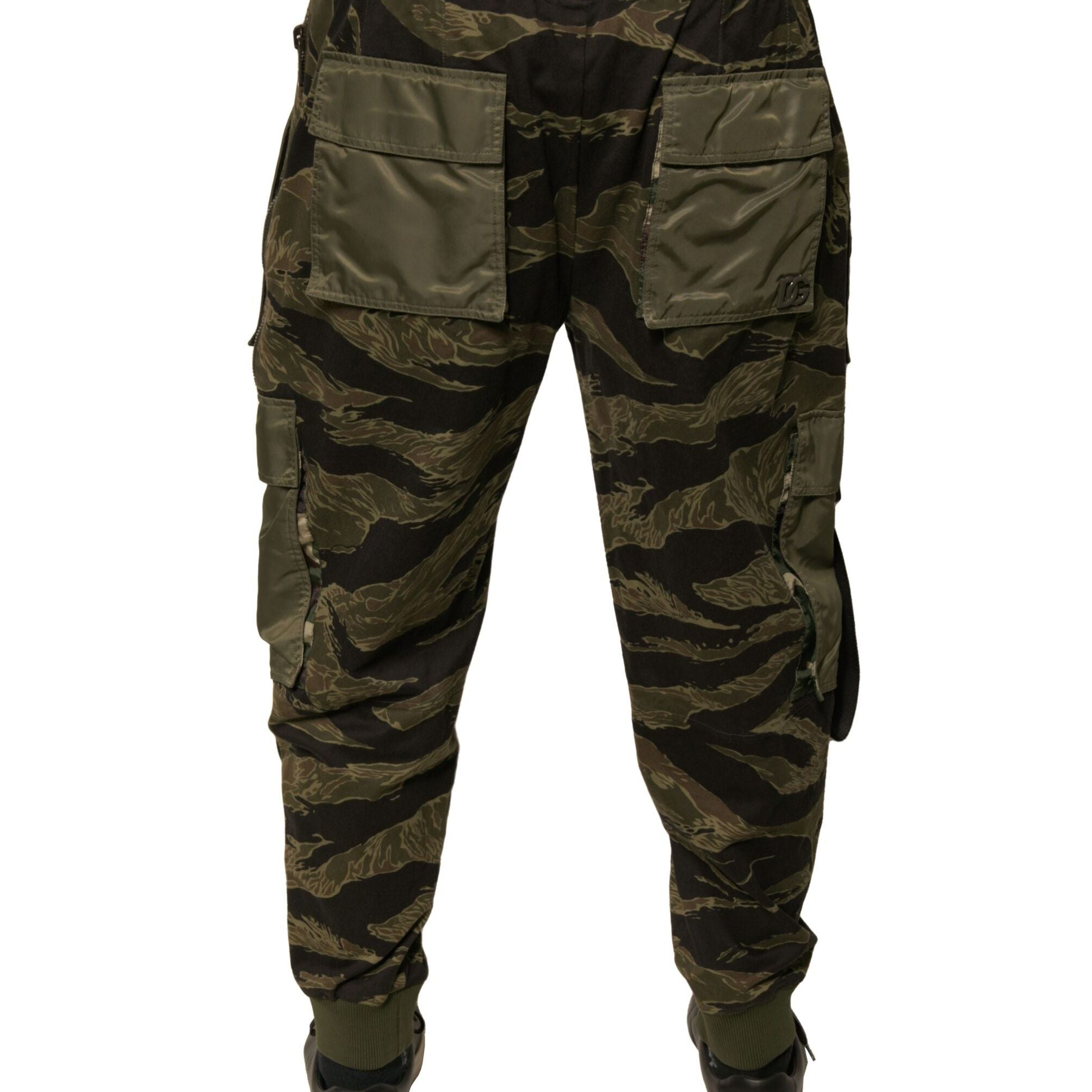 Dolce & Gabbana Green Cotton Jogger Cargo Pants