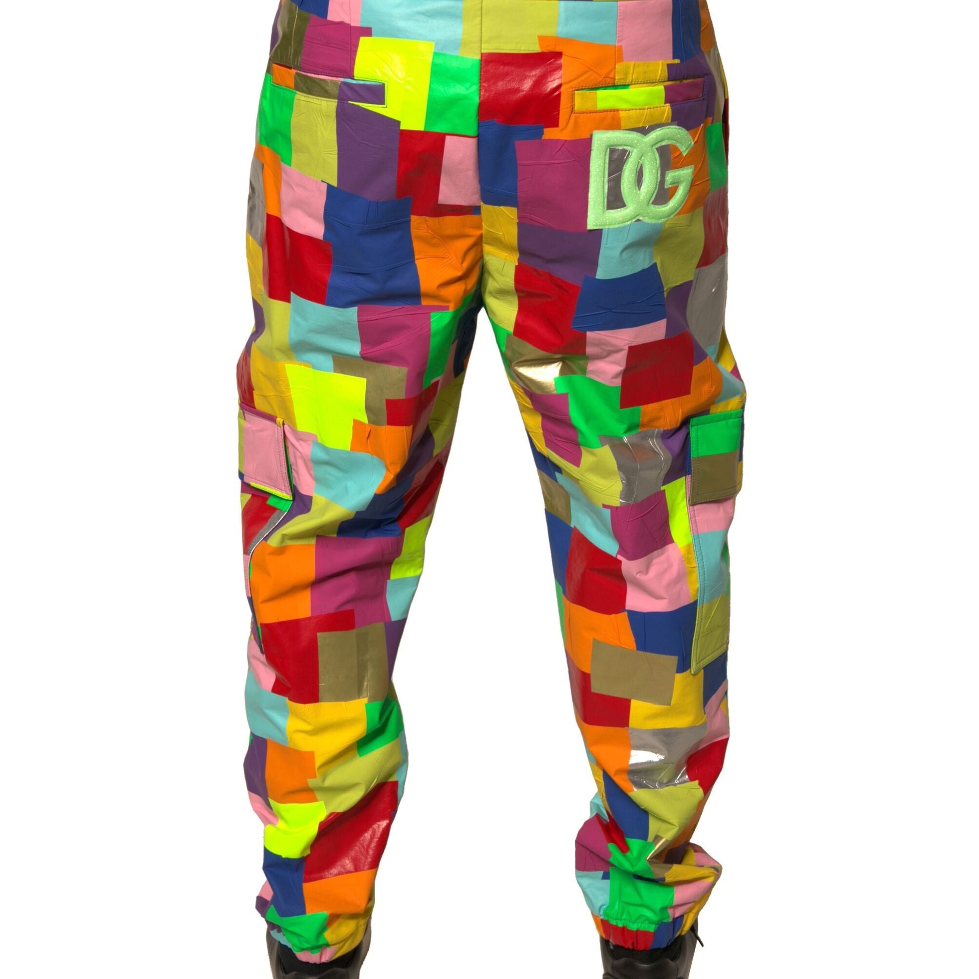 Dolce & Gabbana Multicolor Cotton Patchwork Men Cargo Pants