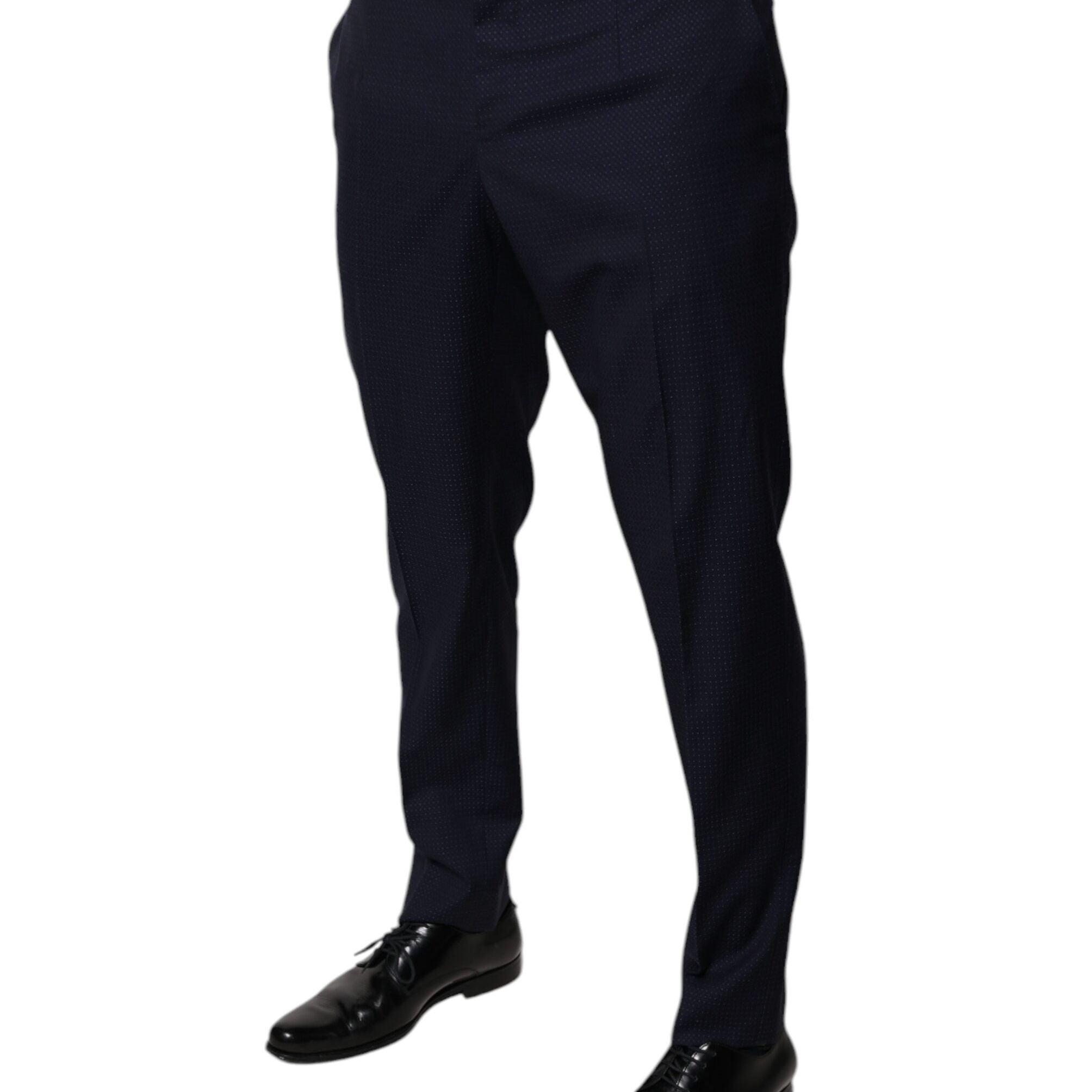 Dolce & Gabbana Dark Blue Cotton Men Dress Pants