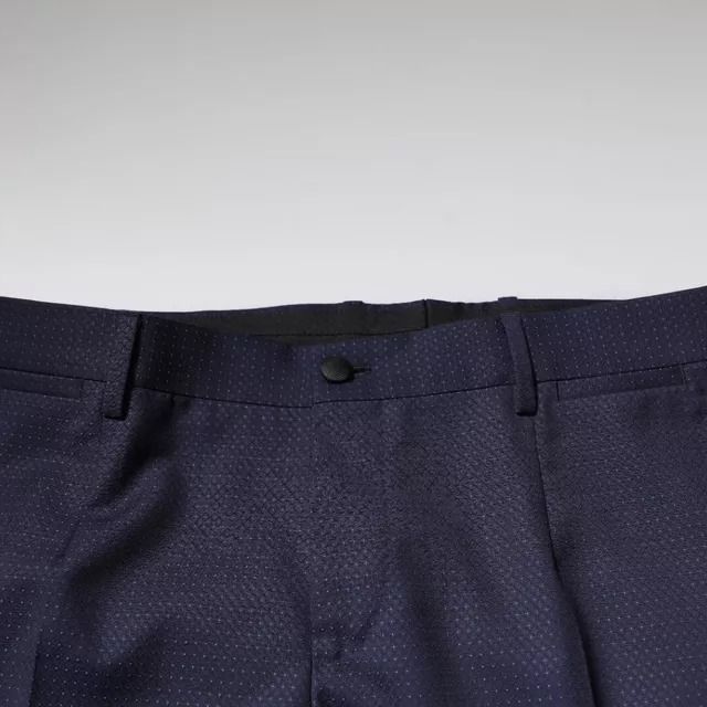Dolce & Gabbana Dark Blue Cotton Men Dress Pants