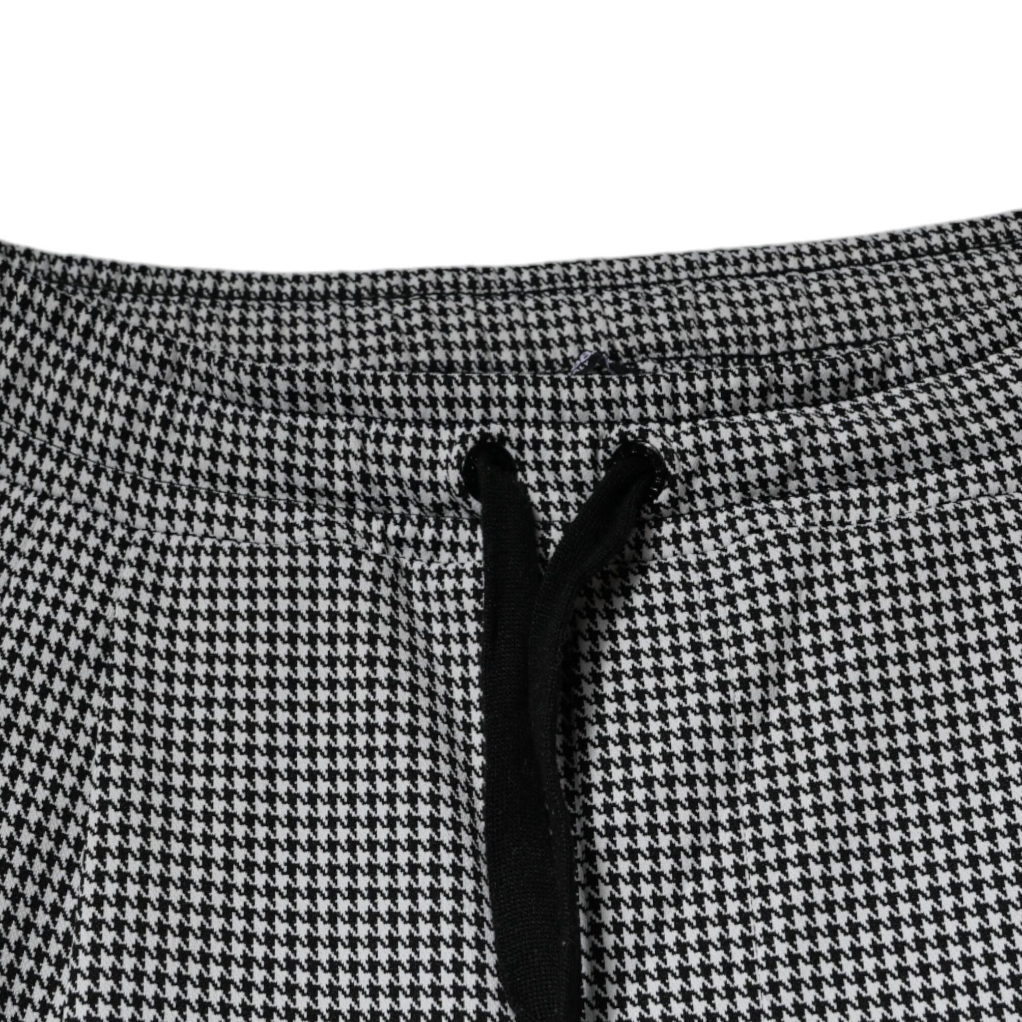 Dolce & Gabbana Black White Houndstooth Skinny Dress Pants