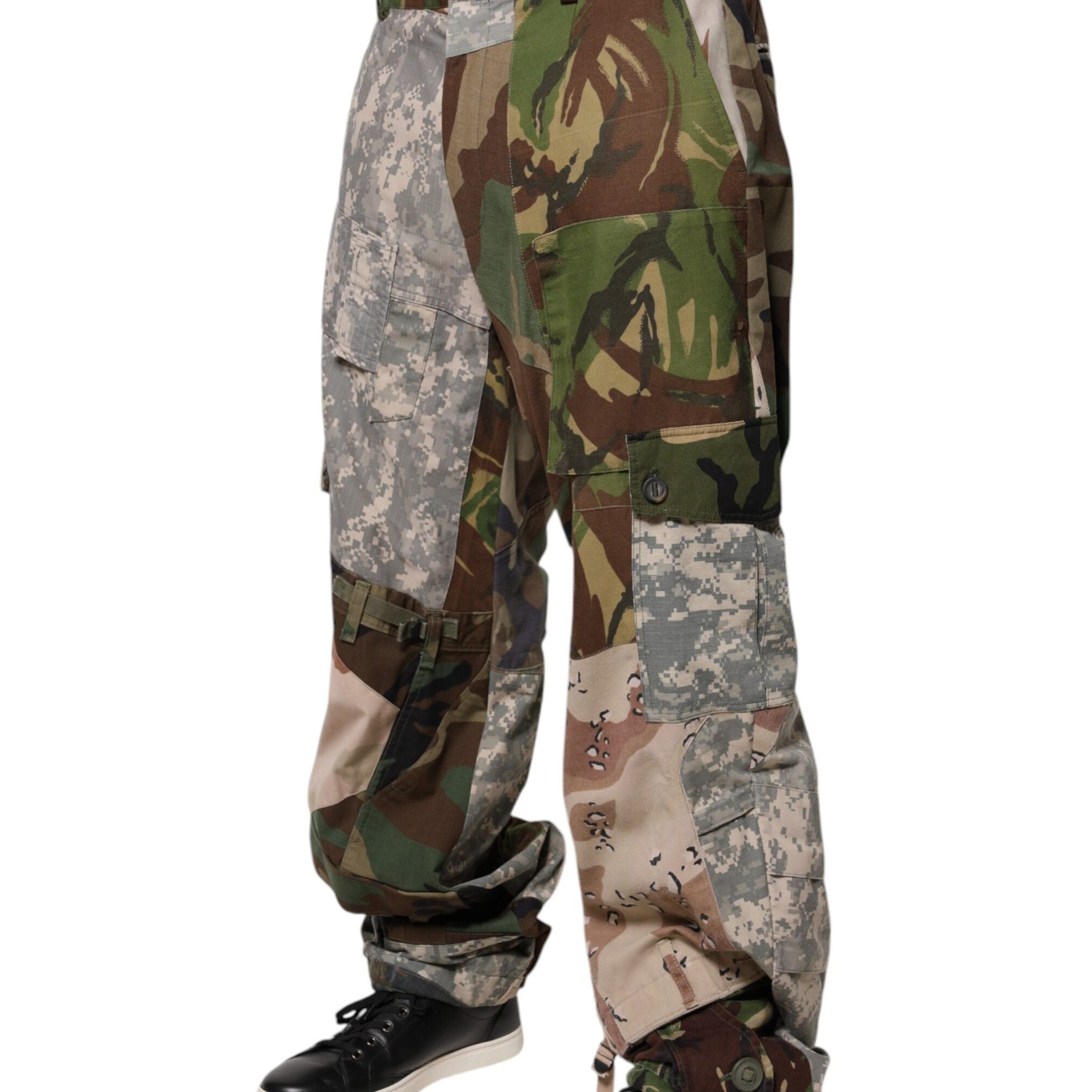 Dolce & Gabbana Multicolor Patchwork Camouflage Cargo Pants