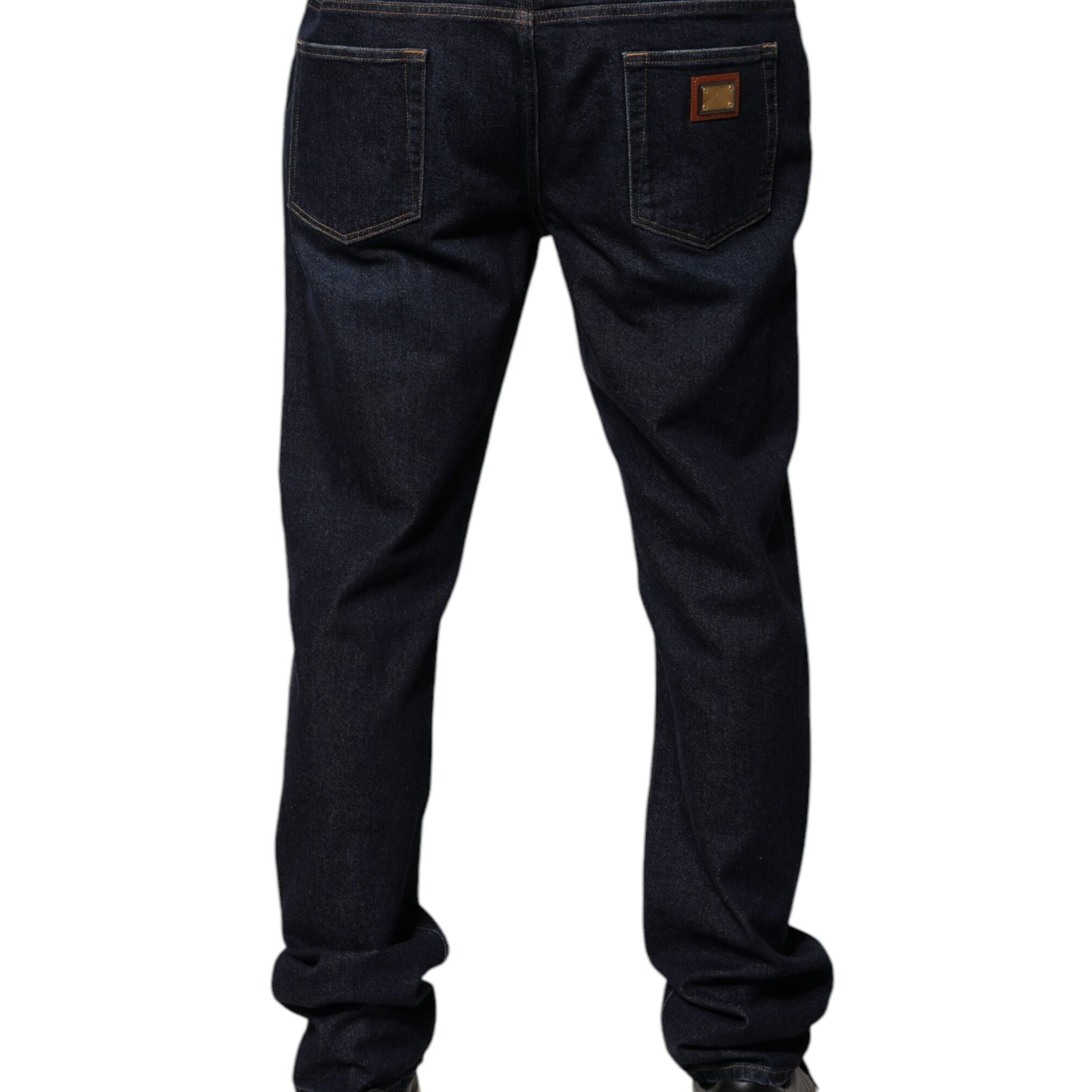 Dolce & Gabbana Dark Blue Cotton Skinny Denim Jeans