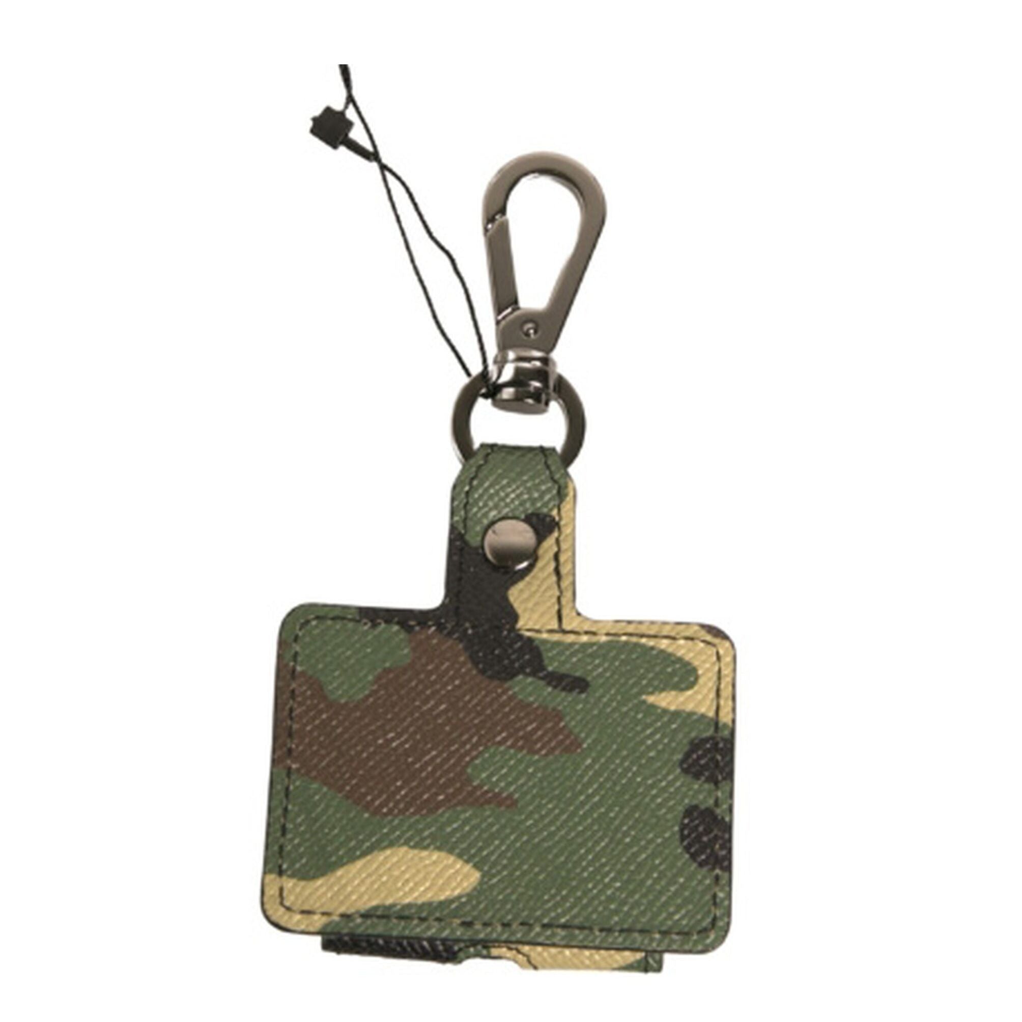Dolce & Gabbana Multicolor Camouflage Leather Metal Airpods Case