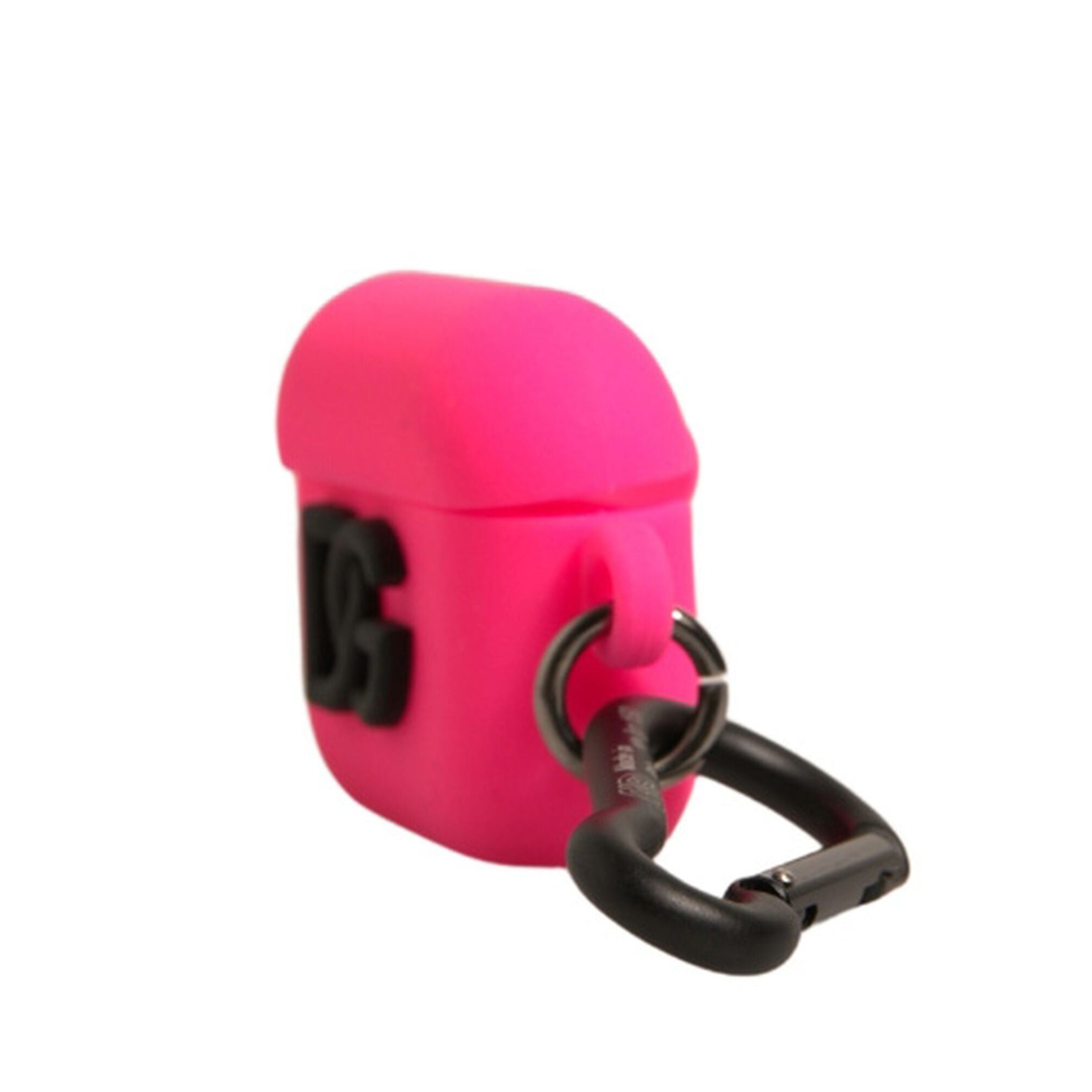 Dolce & Gabbana Pink Silicone Rubber Logo Embossed Airpods Case