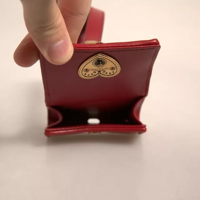 Dolce & Gabbana Black Leather Devotion Heart Strap Airpod Case