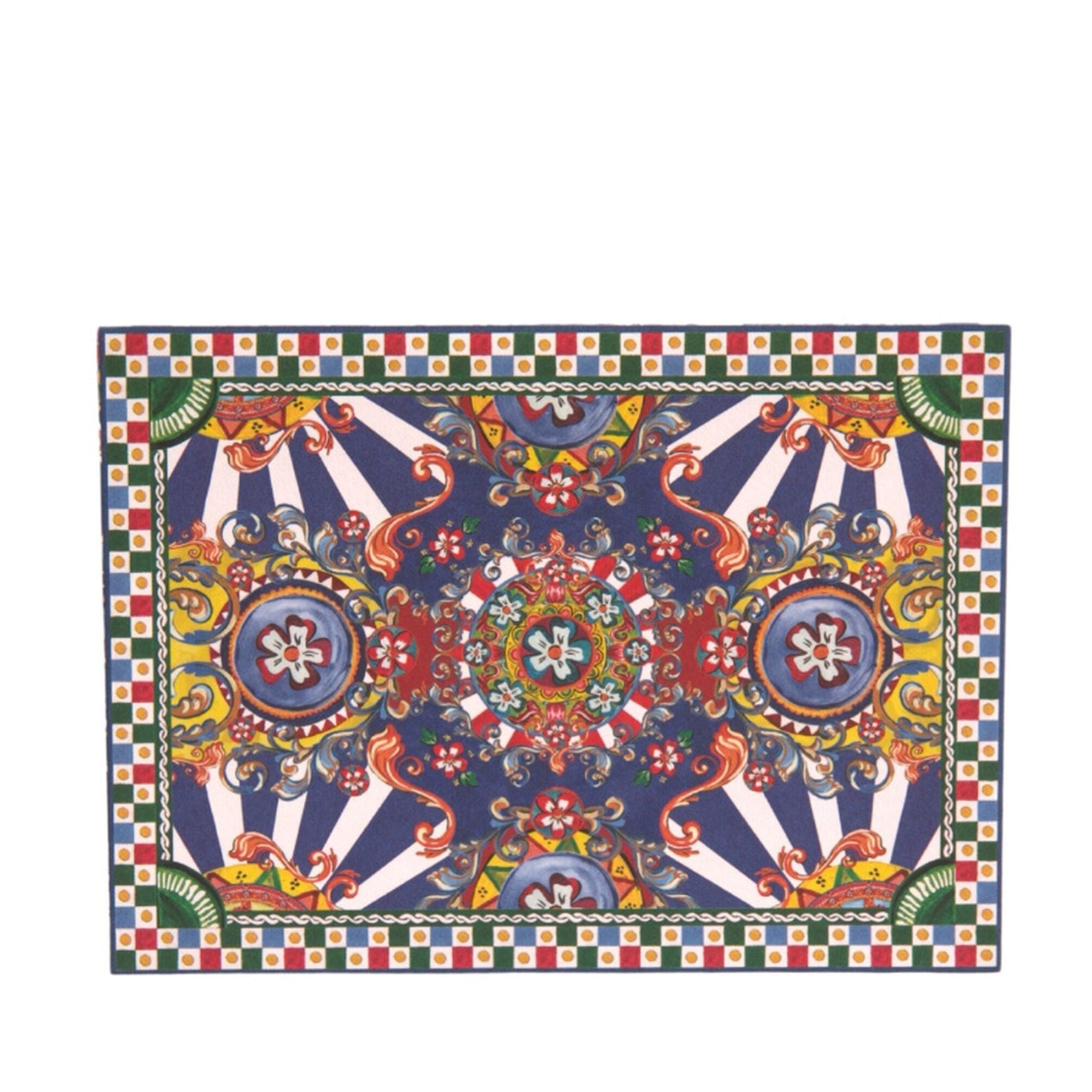 Dolce & Gabbana Multicolor Carretto Siciliano Envelope Post Card Holder