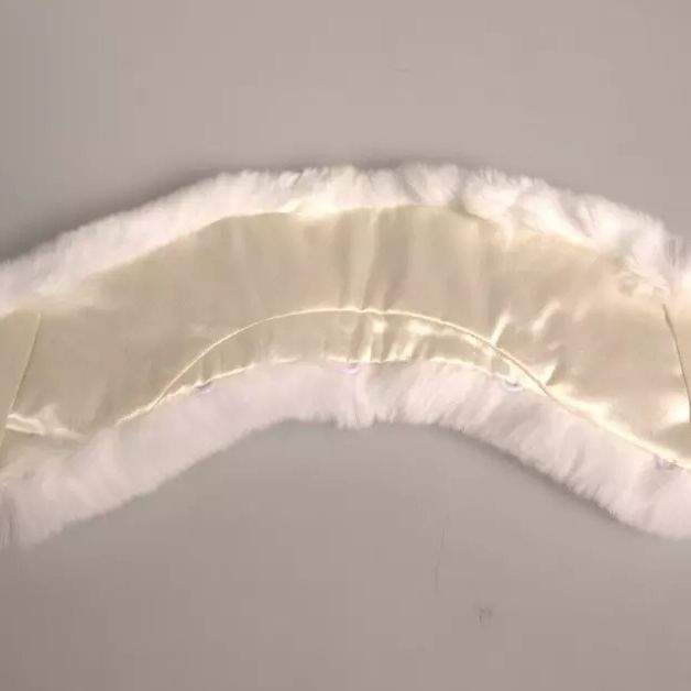 Dolce & Gabbana White Fur Shoulder Collar Wrap Shawl Scarf
