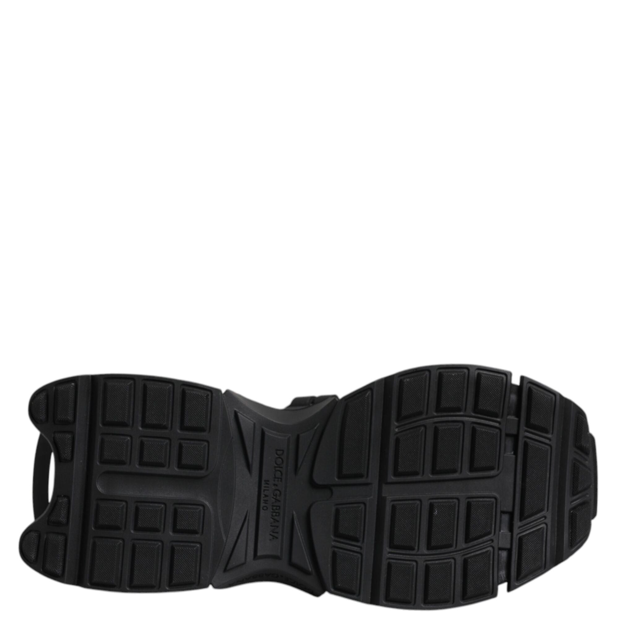 Dolce & Gabbana Black Low Top Space Lace Up Sneakers Shoes