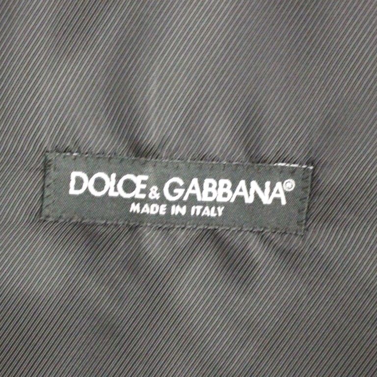 Dolce & Gabbana Gray Striped Wool Single Breasted Vest
