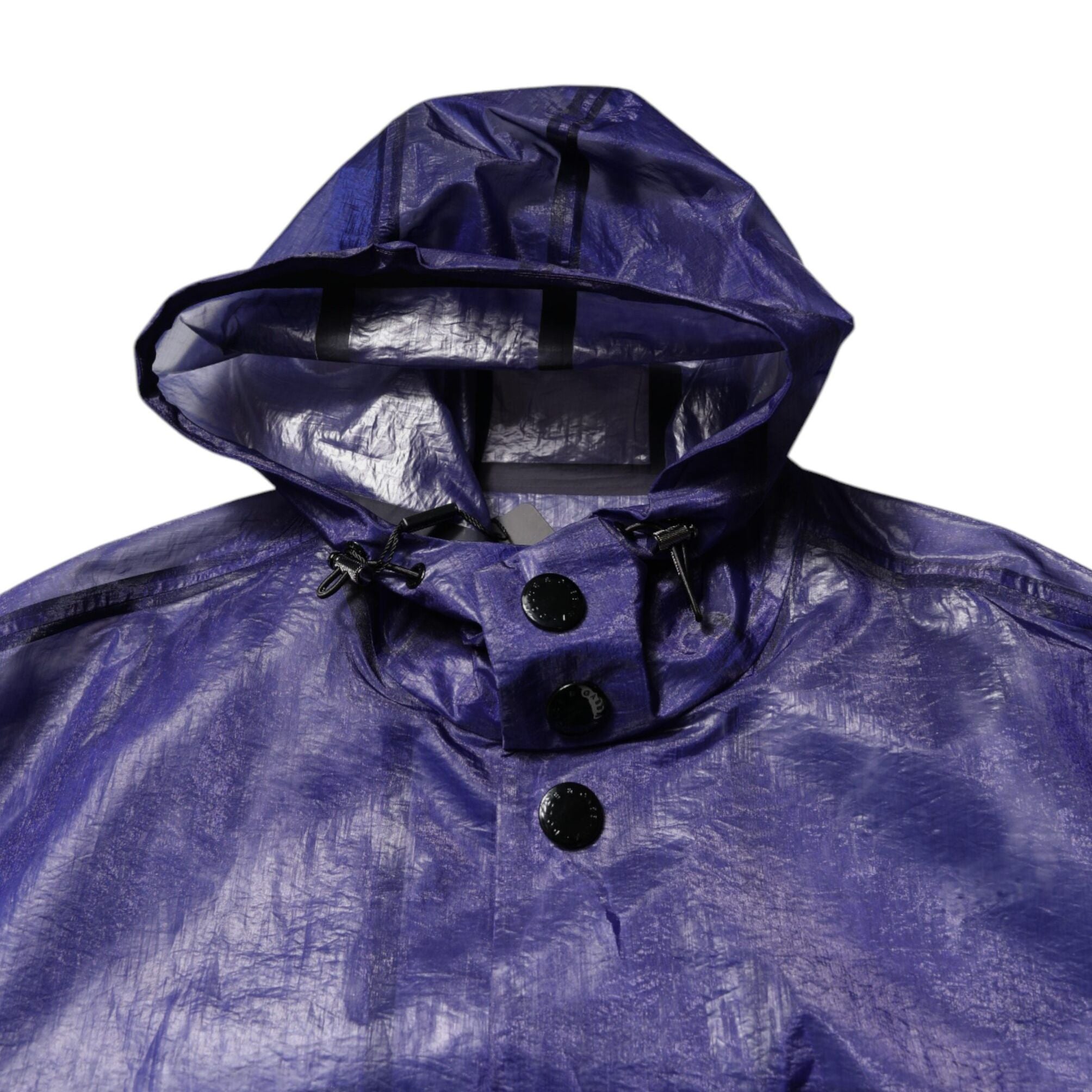 Dolce & Gabbana Dark Blue Cotton Hooded Men Raincoat Jacket
