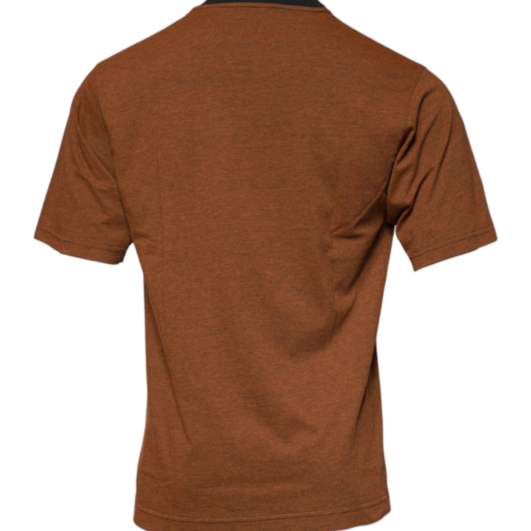 Dolce & Gabbana Brown DG Logo Polyester Crew Neck T-shirt