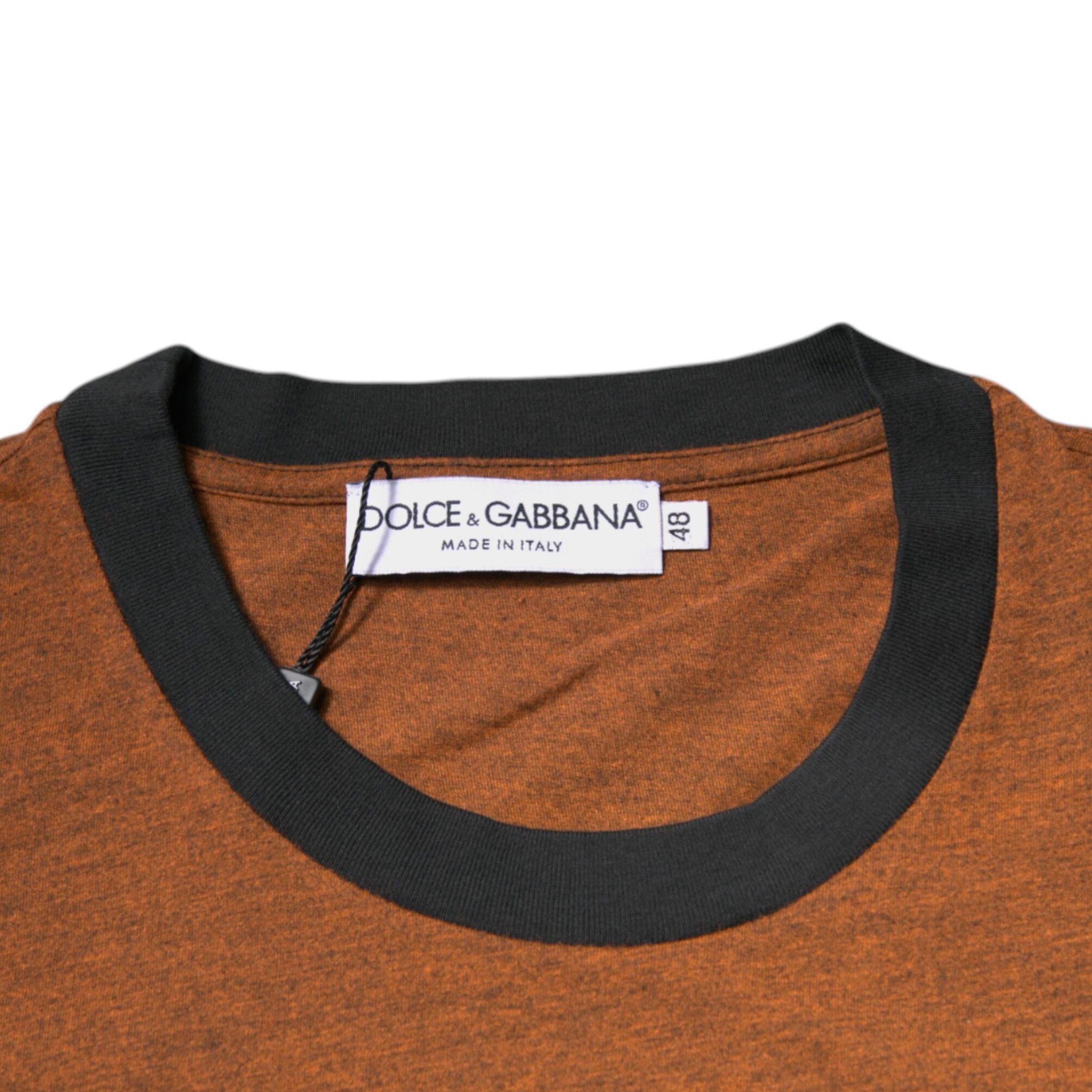 Dolce & Gabbana Brown DG Logo Polyester Crew Neck T-shirt