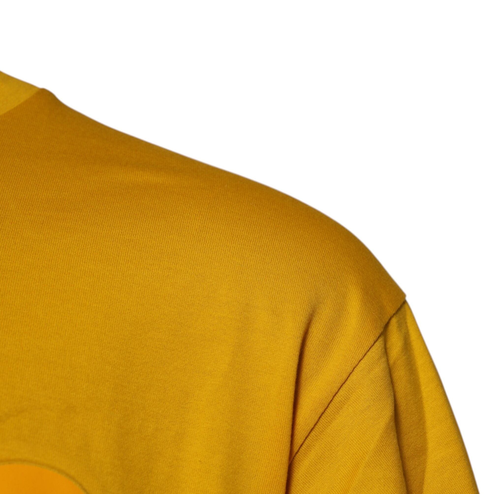 Dolce & Gabbana Dark Yellow Logo Cotton Men Crew Neck T-shirt