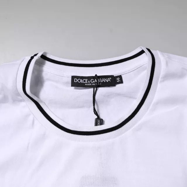 Dolce & Gabbana White Sacred Heart Short Sleeve T-shirt