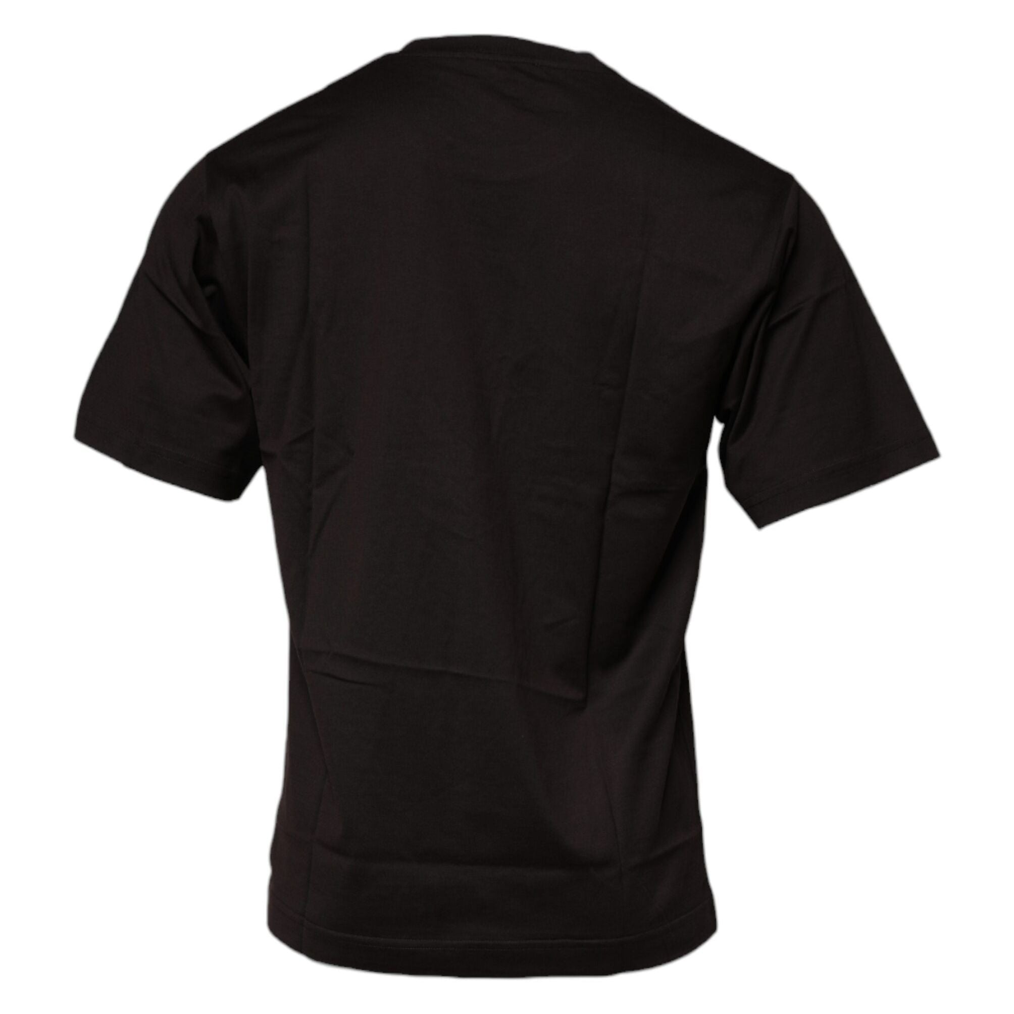 Dolce & Gabbana Dark Brown Logo Cotton Crew Neck T-shirt