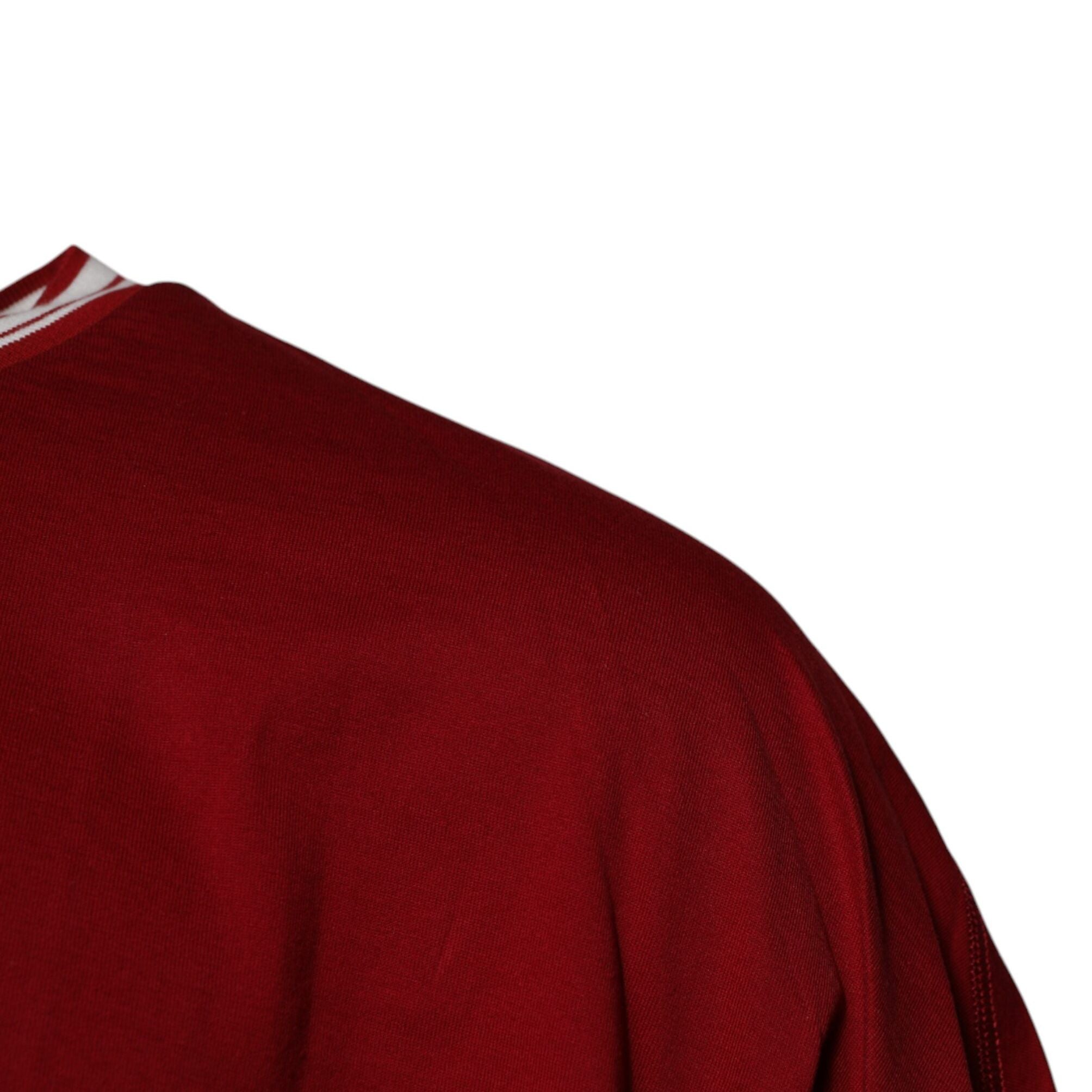 Dolce & Gabbana Red Logo Crown Cotton Crew Neck T-shirt