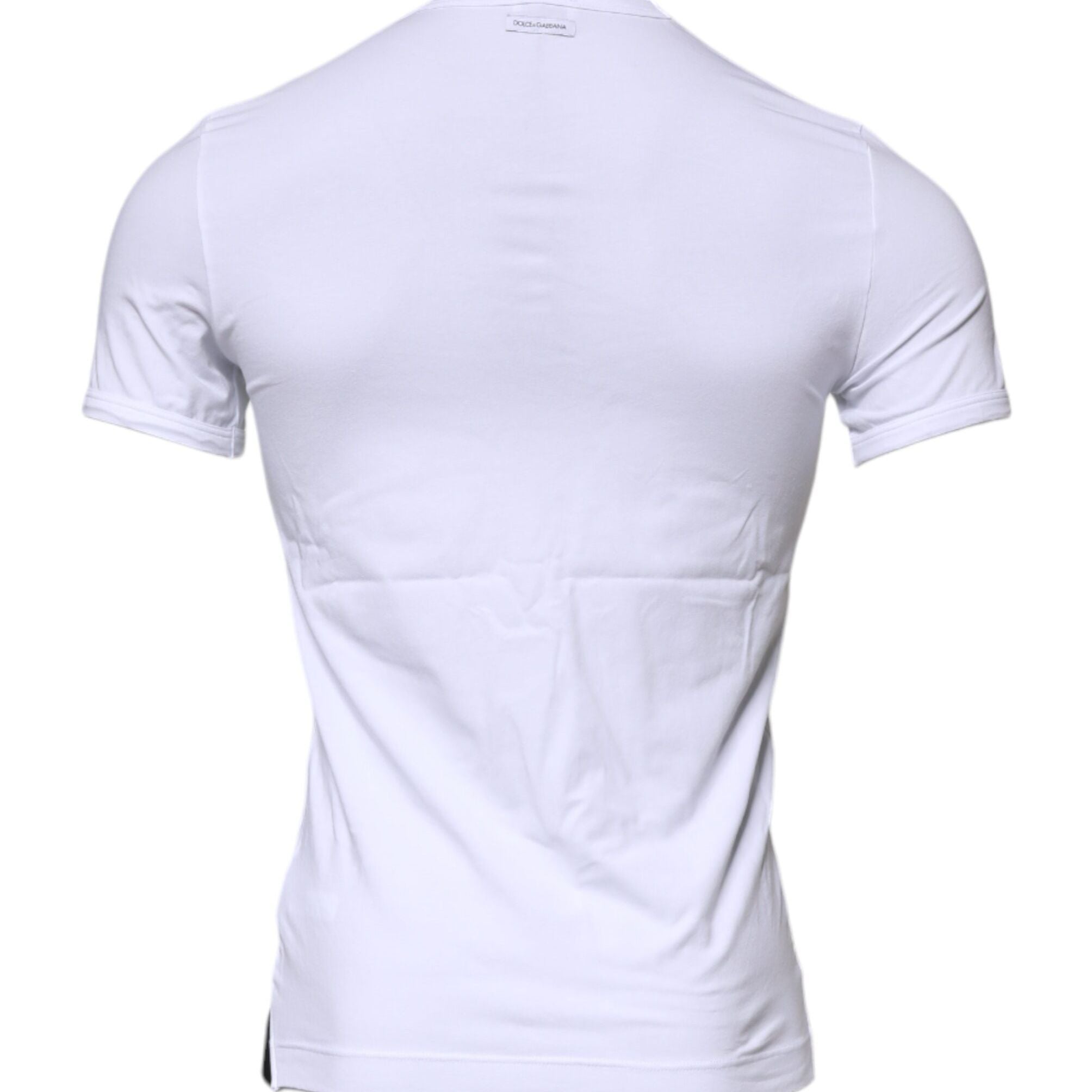 Dolce & Gabbana White Cotton Stretch Crewneck Underwear T-shirt