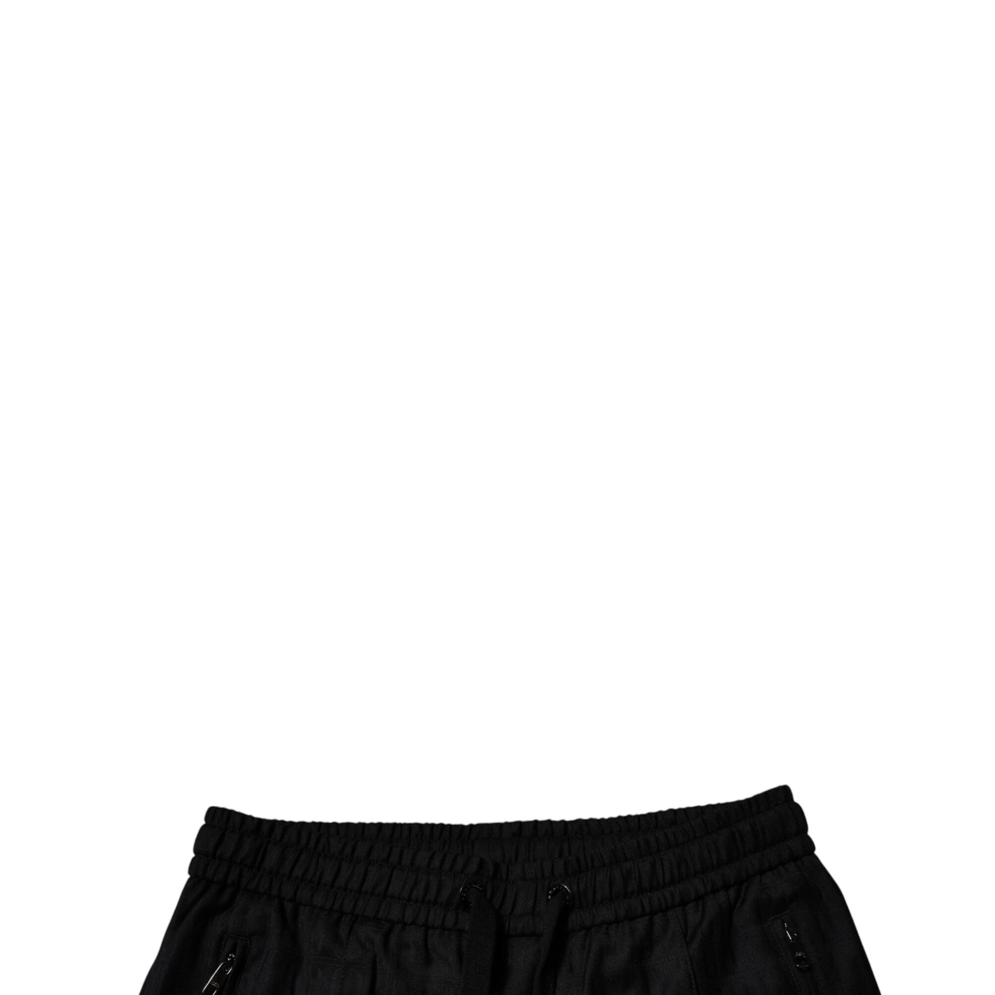 Dolce & Gabbana Black Wool Jogger Jogging Pants