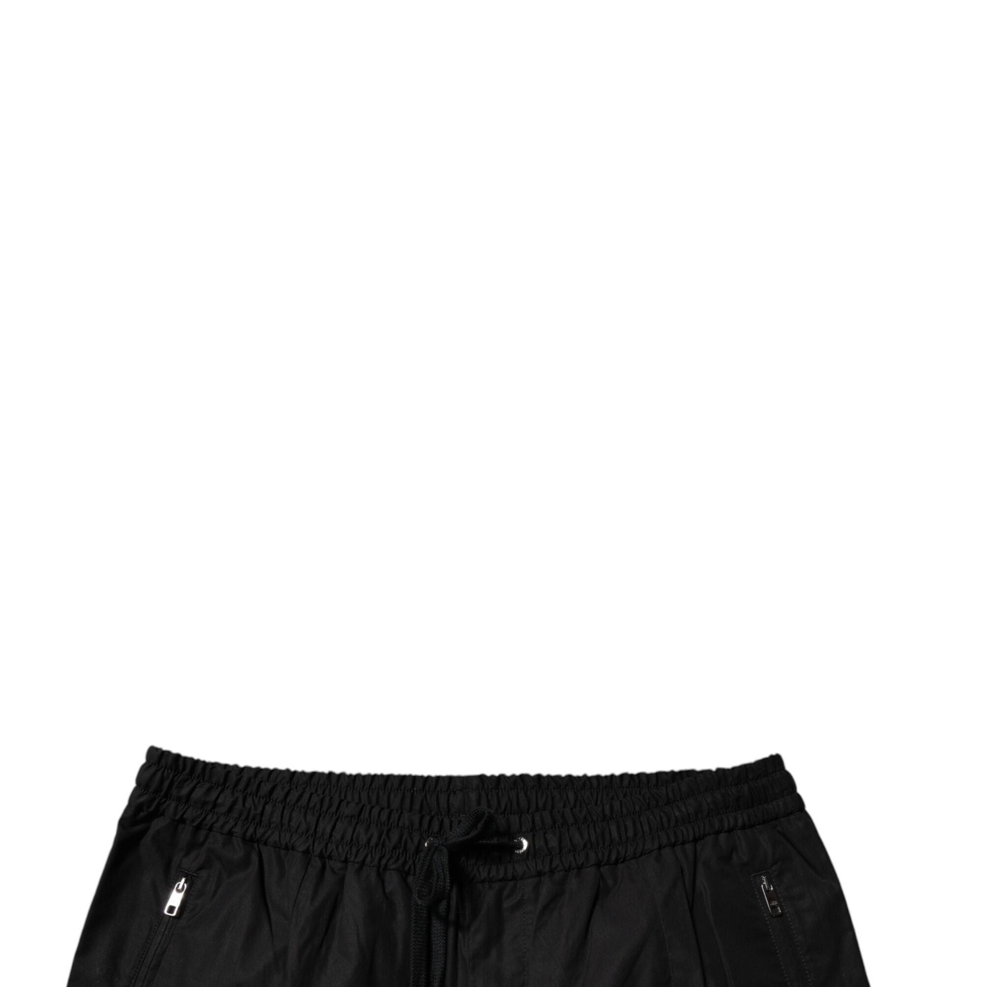 Dolce & Gabbana Black Cotton Men Jogger Sweatpants Pants