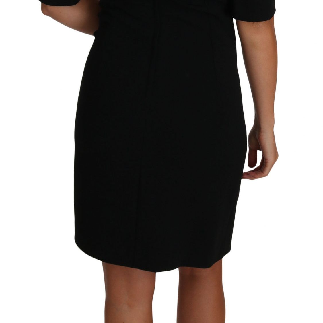 Dolce & Gabbana Black Floral Cut Out Pattern Coctail Dress