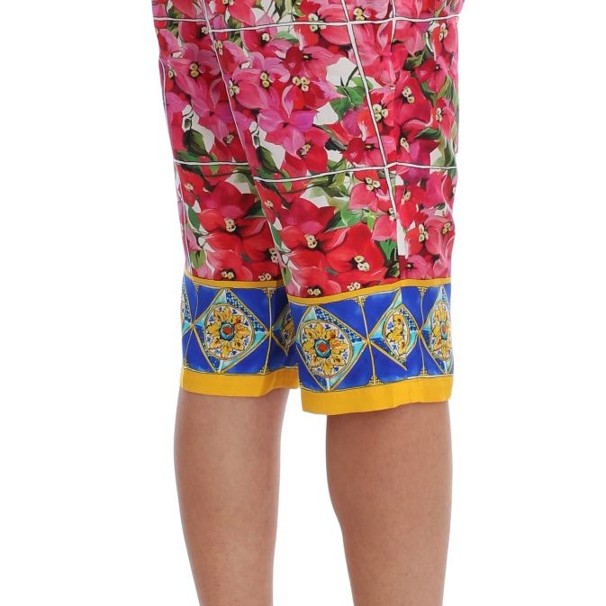 Dolce & Gabbana Multicolor Floral Knee Capris Shorts Pants