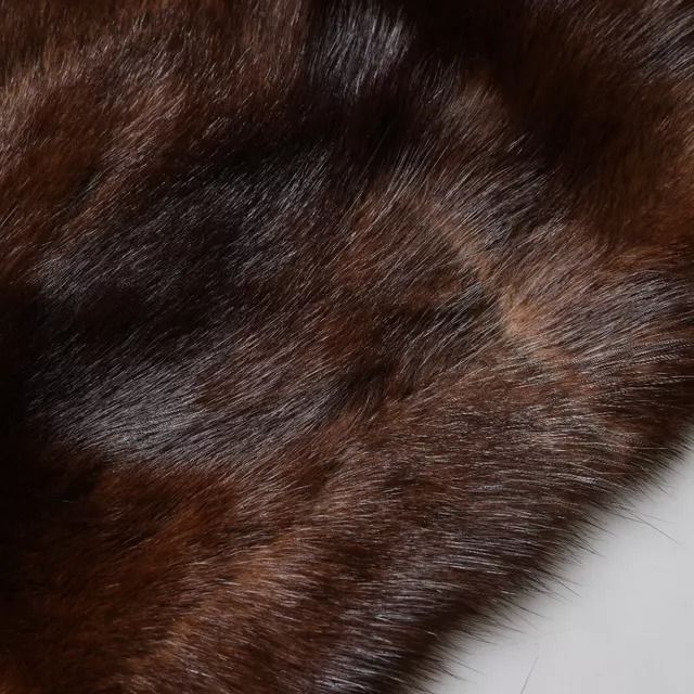 Dolce & Gabbana Black Brown Stripe Fur Shawl Wrap Scarf