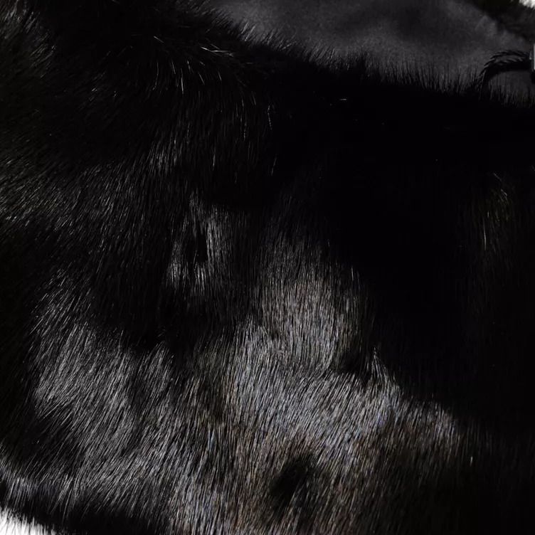 Dolce & Gabbana Black Fur Shawl Neck Wrap Cover Collar Scarf