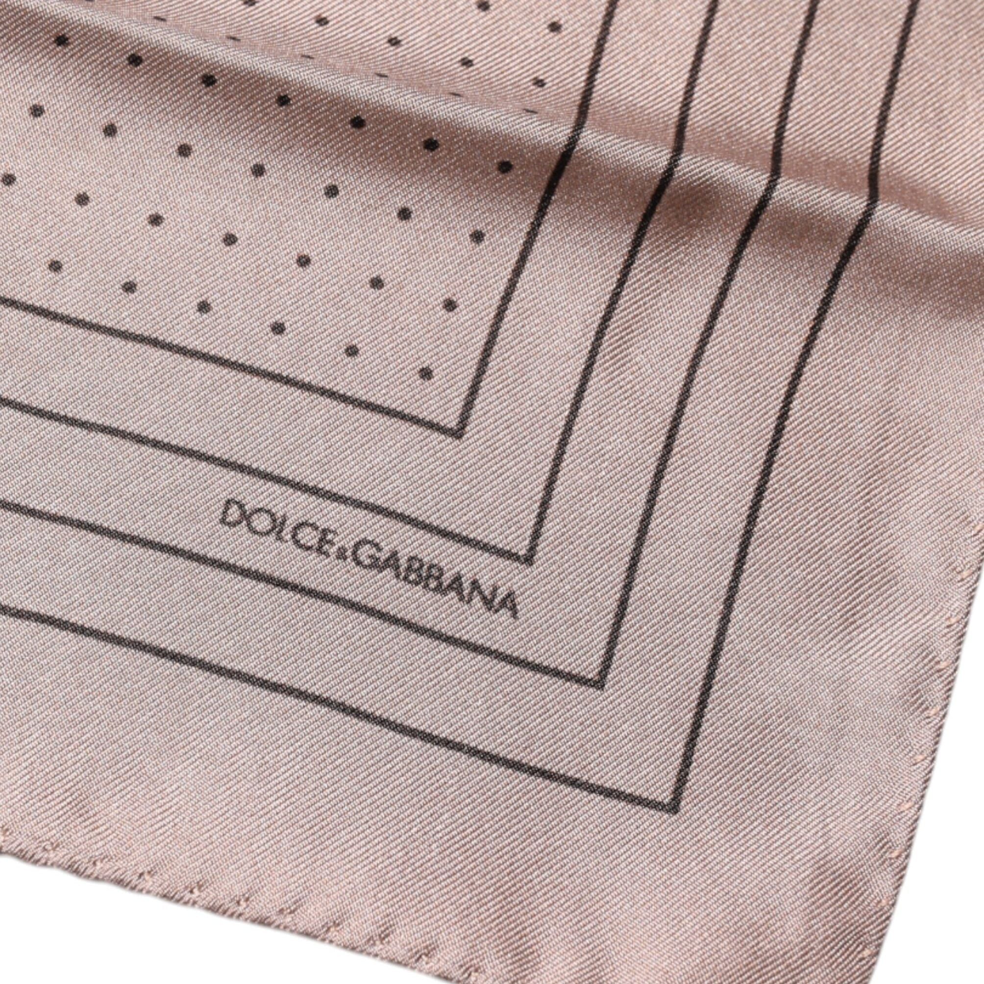 Dolce & Gabbana Pink Polka Dots Square Handkerchief Scarf
