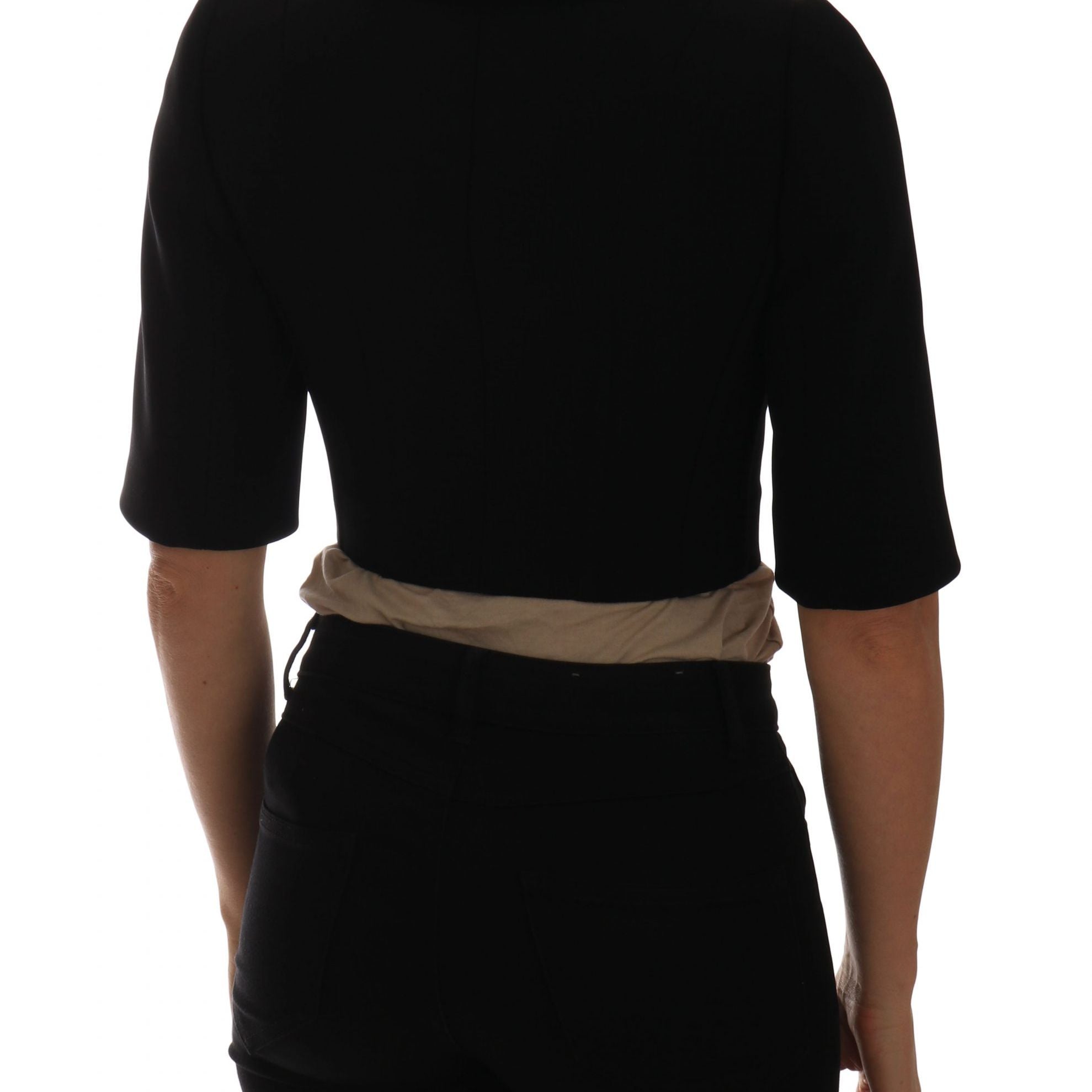 Dolce & Gabbana Black Short Croped Jacket Blazer