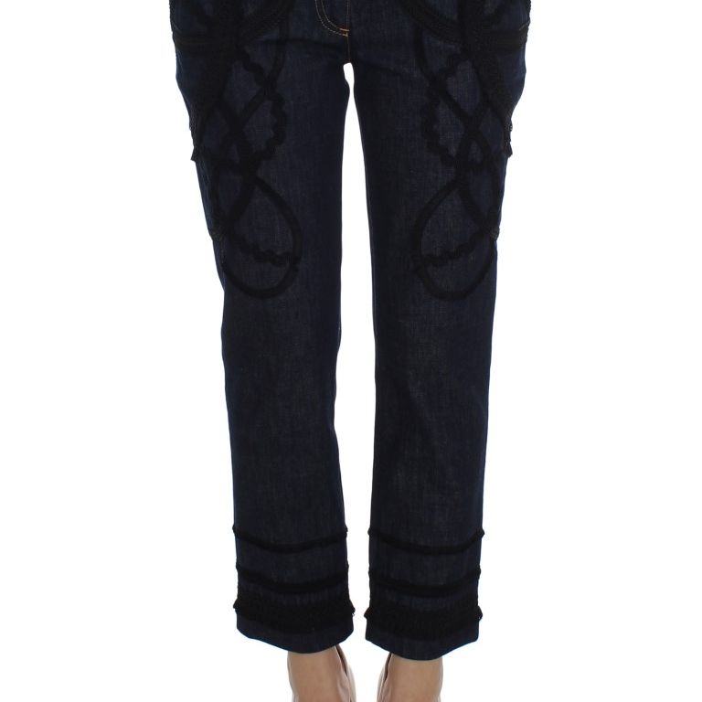 Dolce & Gabbana Blue Denim Cotton CAPRI Torero Jeans