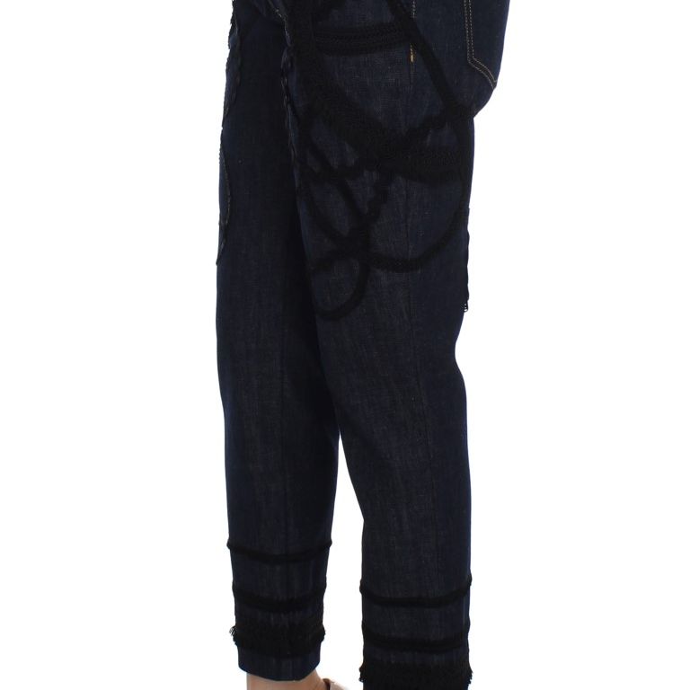 Dolce & Gabbana Blue Denim Cotton CAPRI Torero Jeans