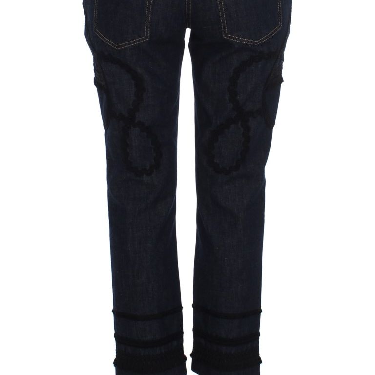 Dolce & Gabbana Blue Denim Cotton CAPRI Torero Jeans