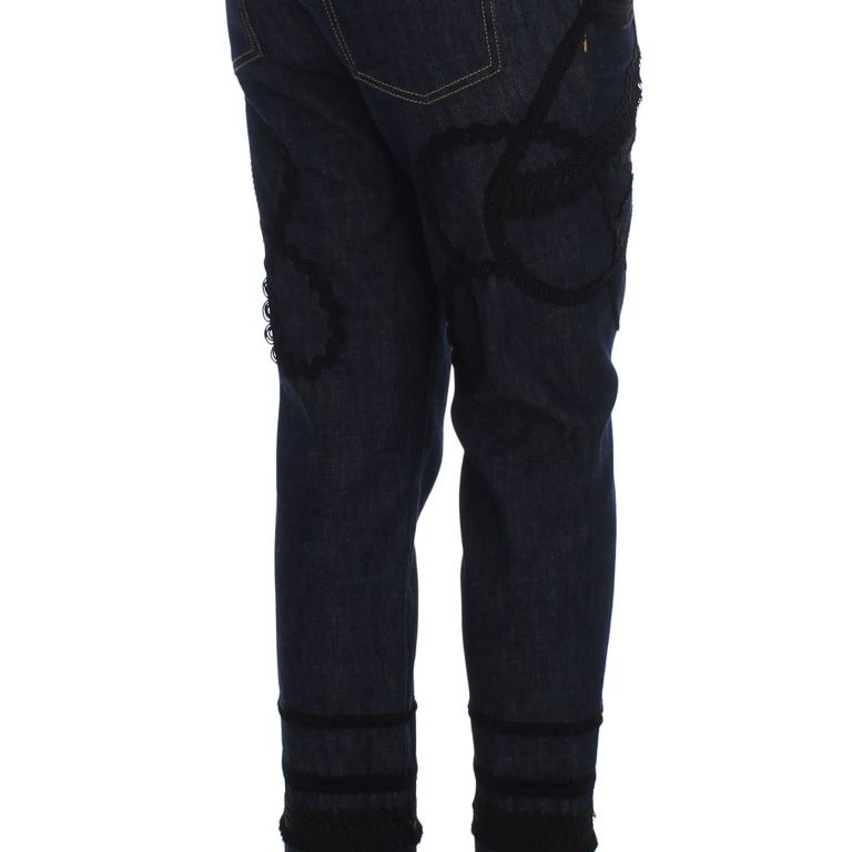 Dolce & Gabbana Blue Denim Cotton CAPRI Torero Jeans