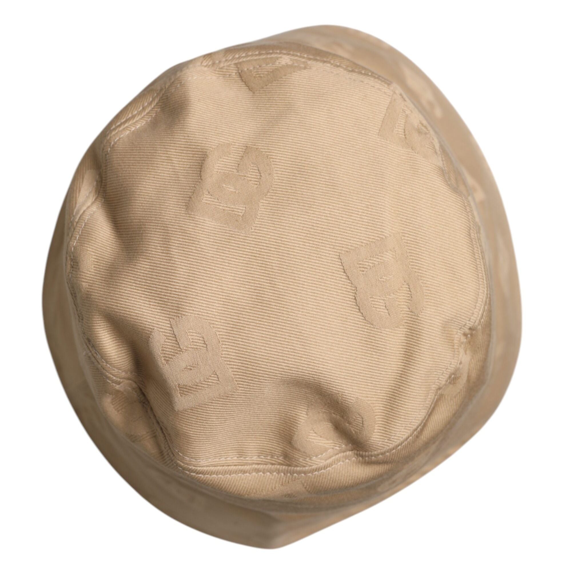 Dolce & Gabbana Beige Logo Monogram Cotton Bucket Cap