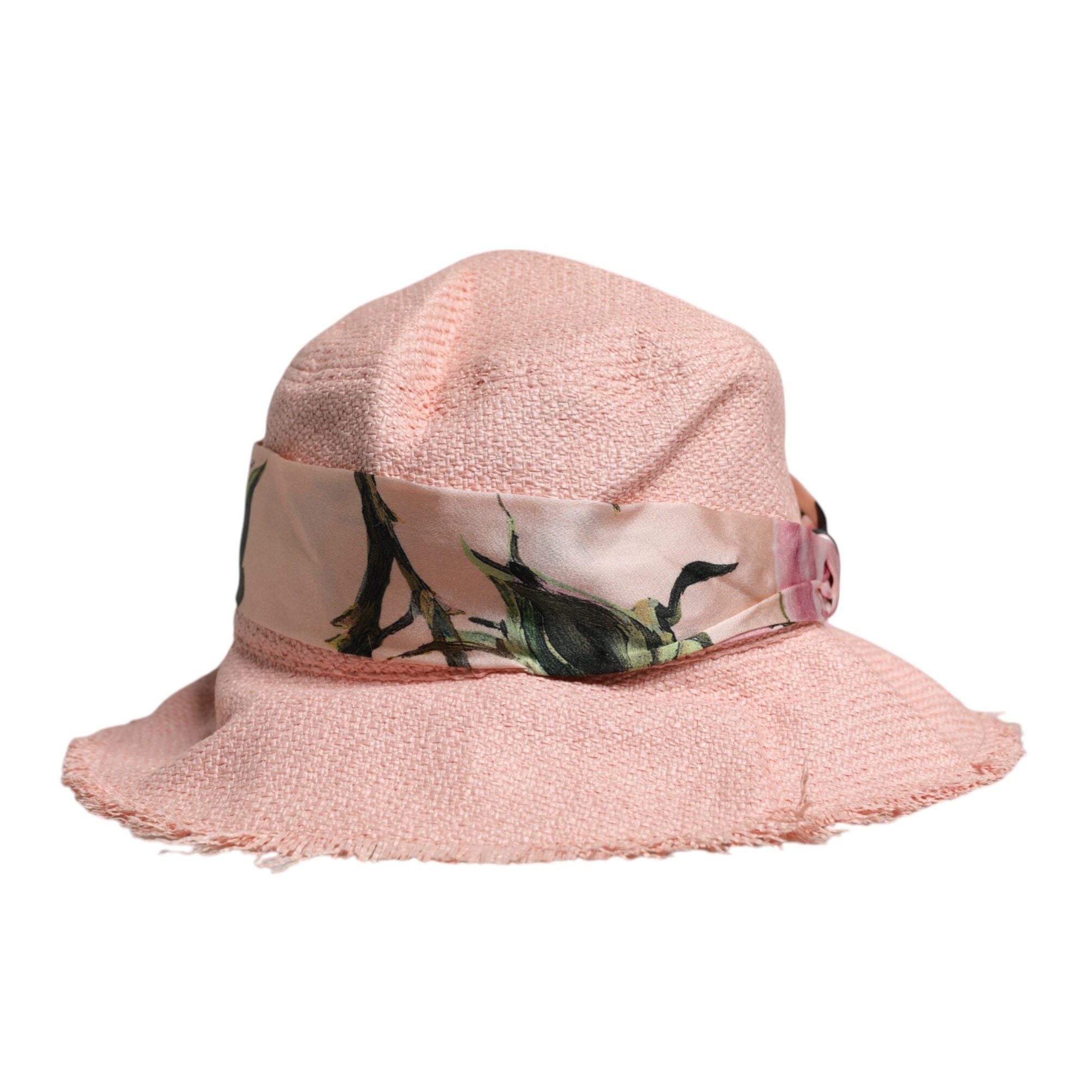 Dolce & Gabbana Pink Cotton Wide Brim Bucket Hat