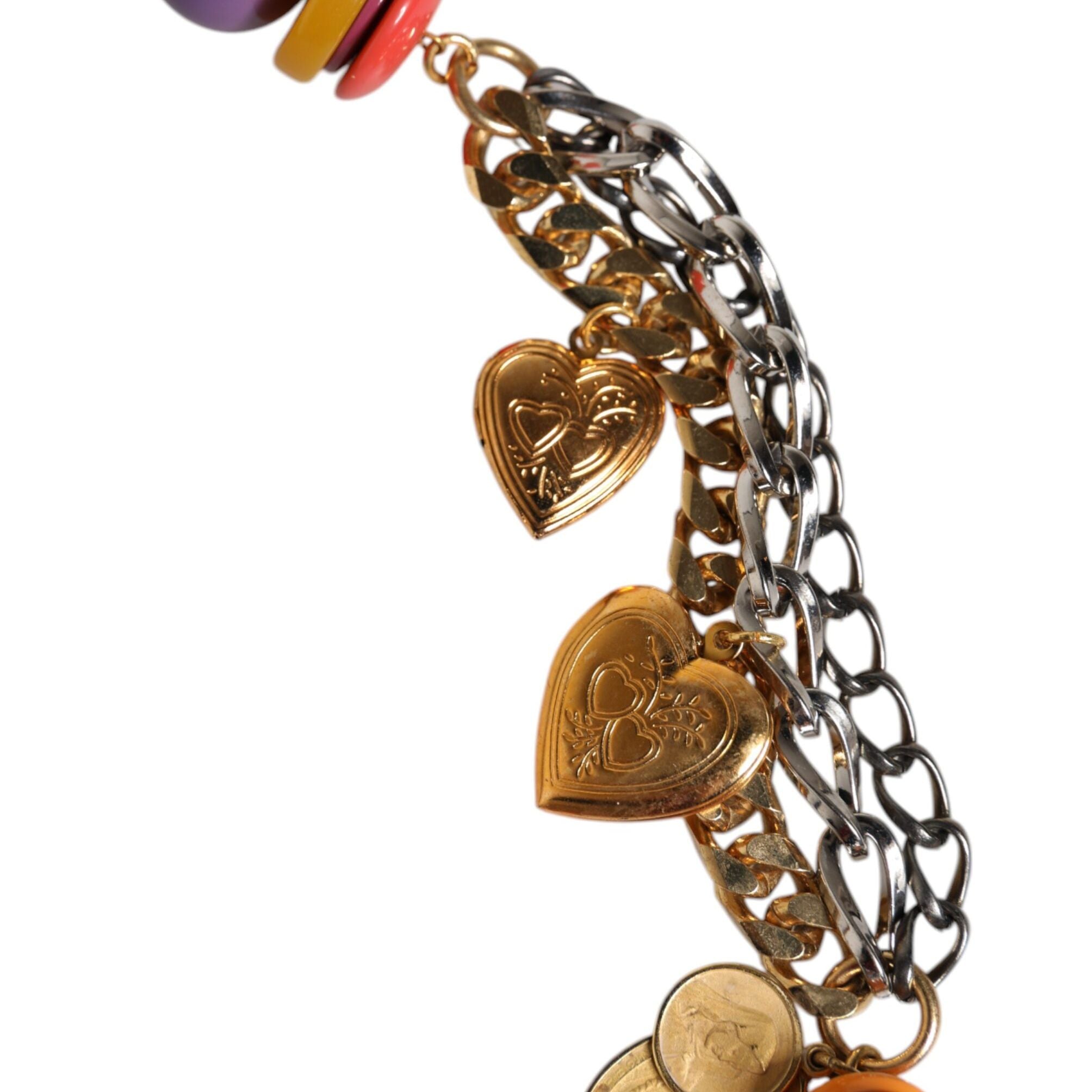 Dolce & Gabbana Multicolor Embellished Waist Chain Belt