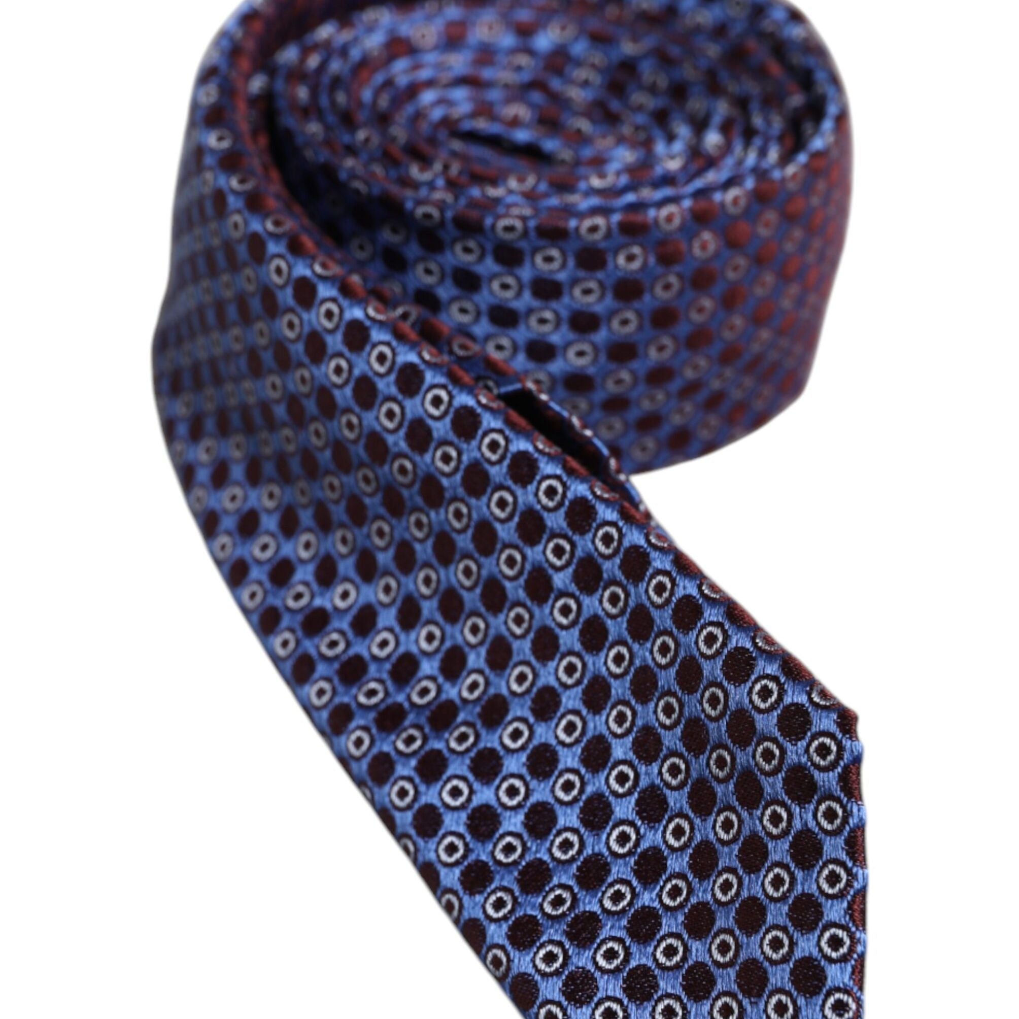 Dolce & Gabbana Multicolor Circles Silk Adjustable Necktie Tie