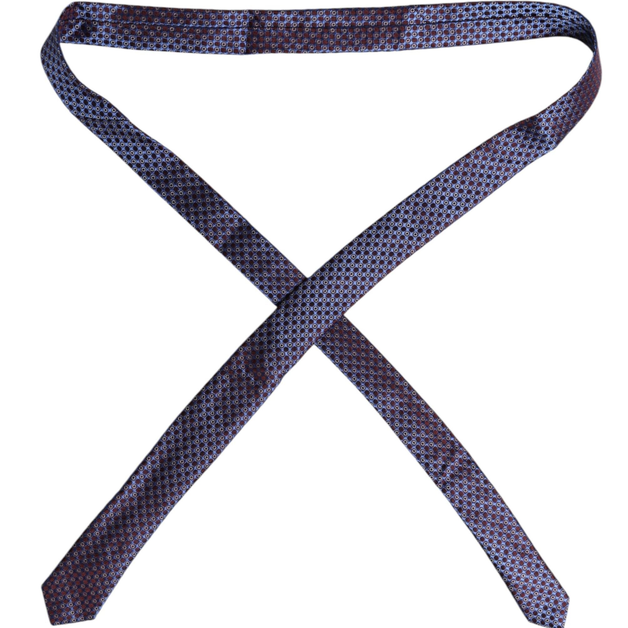 Dolce & Gabbana Multicolor Circles Silk Adjustable Necktie Tie