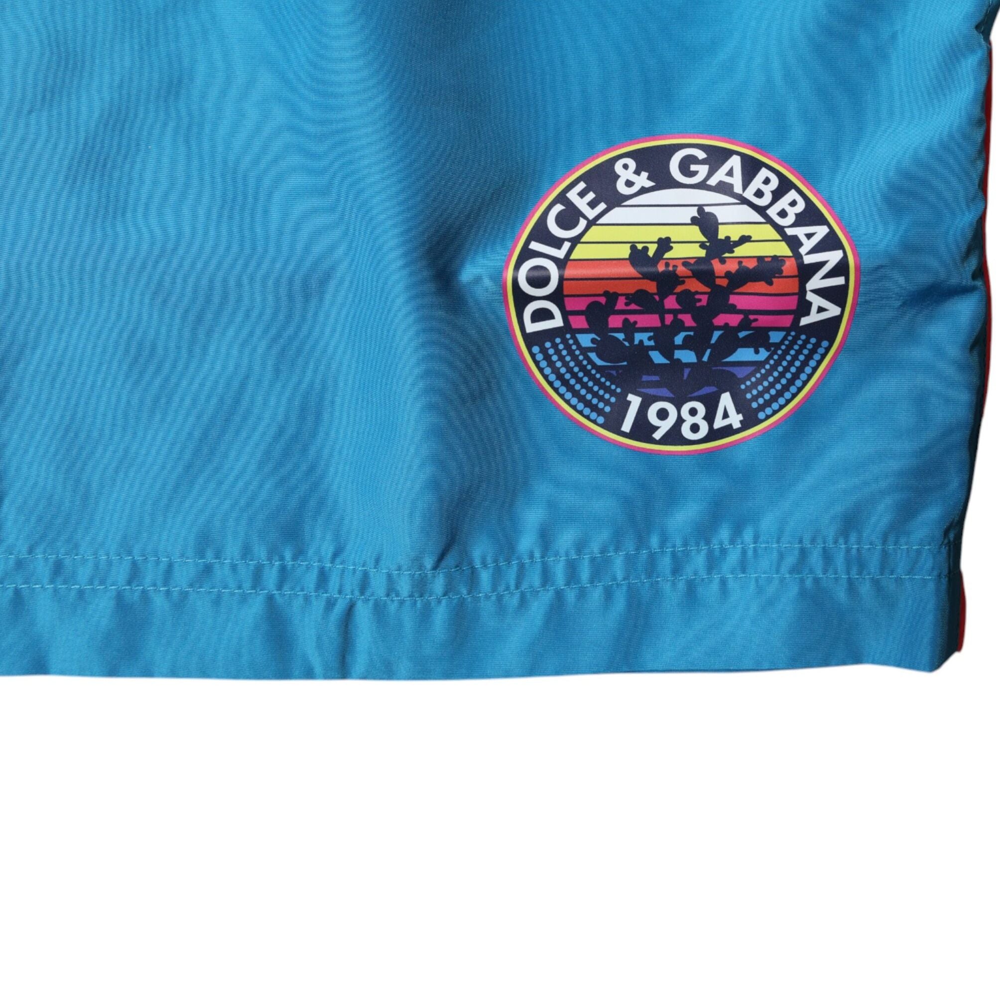 Dolce & Gabbana Turquoise Logo Beachwear Shorts 2Pc Swimwear