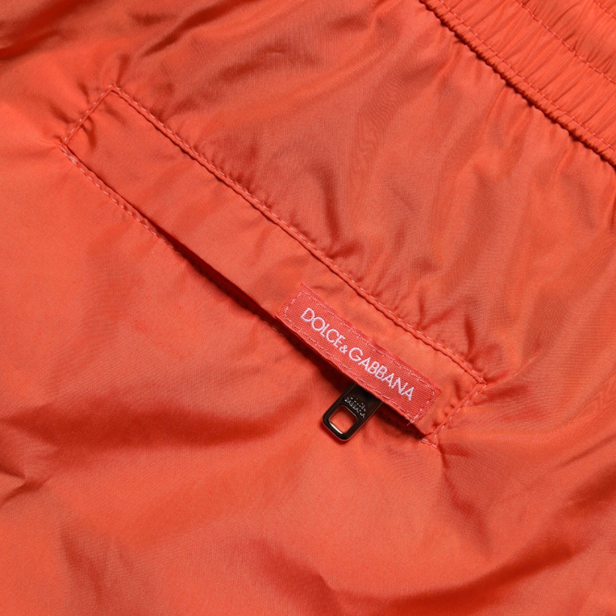 Dolce & Gabbana Orange Polyester Beachwear Shorts 2Pc Swimwear