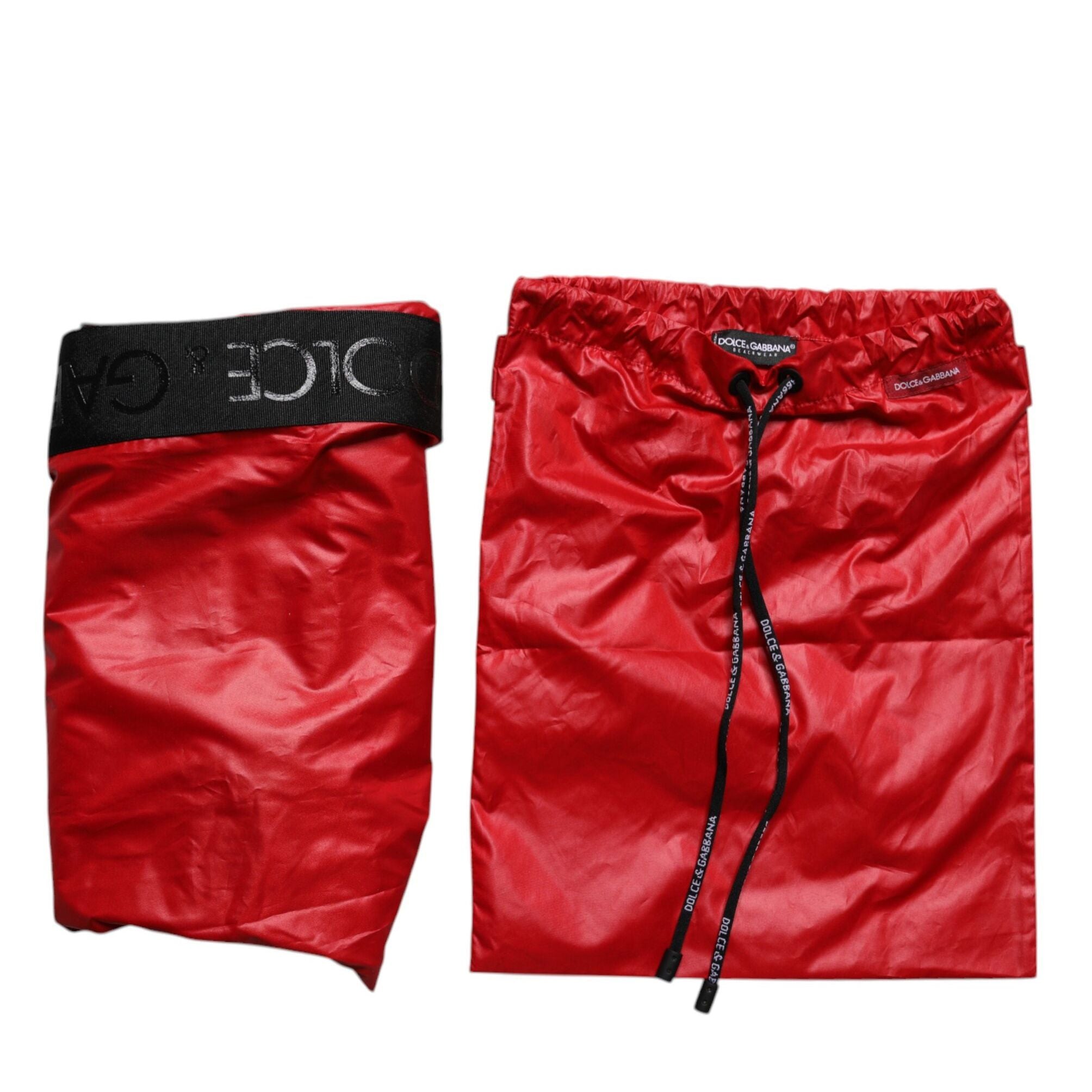 Dolce & Gabbana Red Polyester Beachwear Shorts 2Pc Swimwear