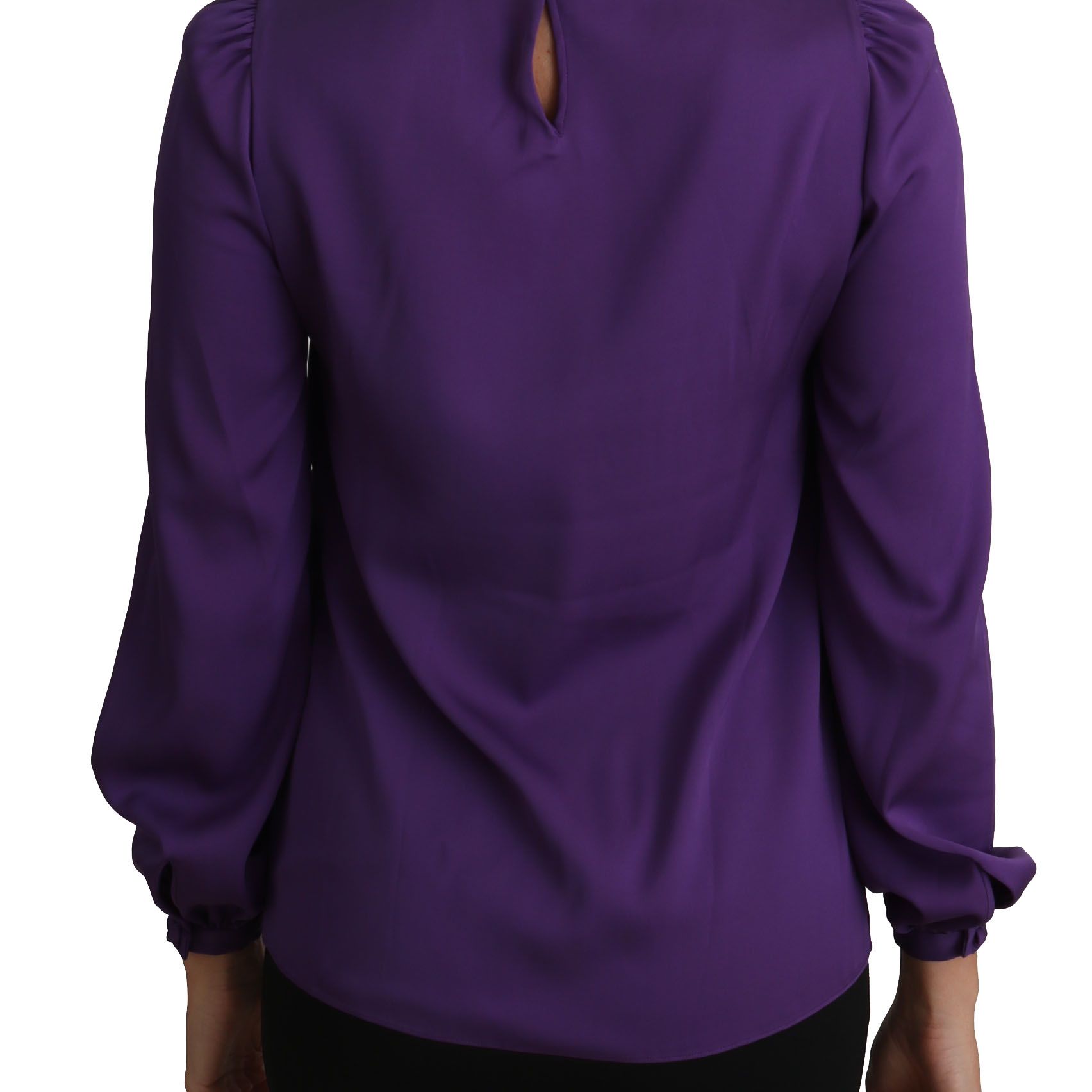 Dolce & Gabbana Purple Blouse Prince Fairy Tale Embellished Top